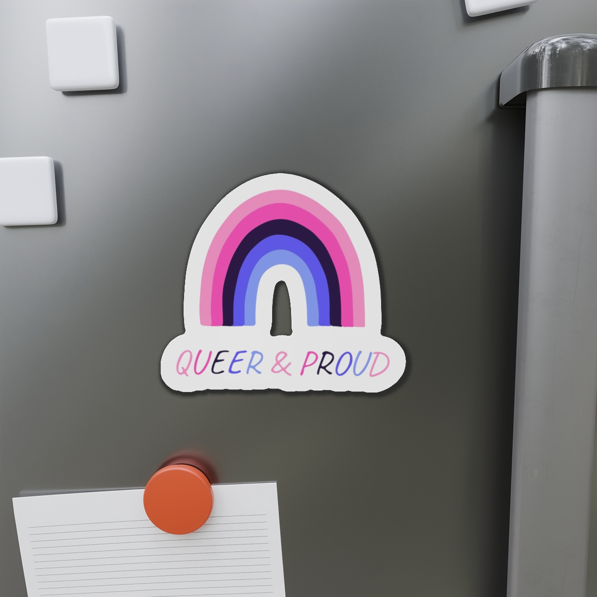 Colorful Rainbow Shape Omnisexual Pride Flag Happy Pride Day Lgbtqia Community Pride Month Vector Hand Drawn Doodle Posters Stickers Logo Cards (1) Die Cut Magnets - Image 14