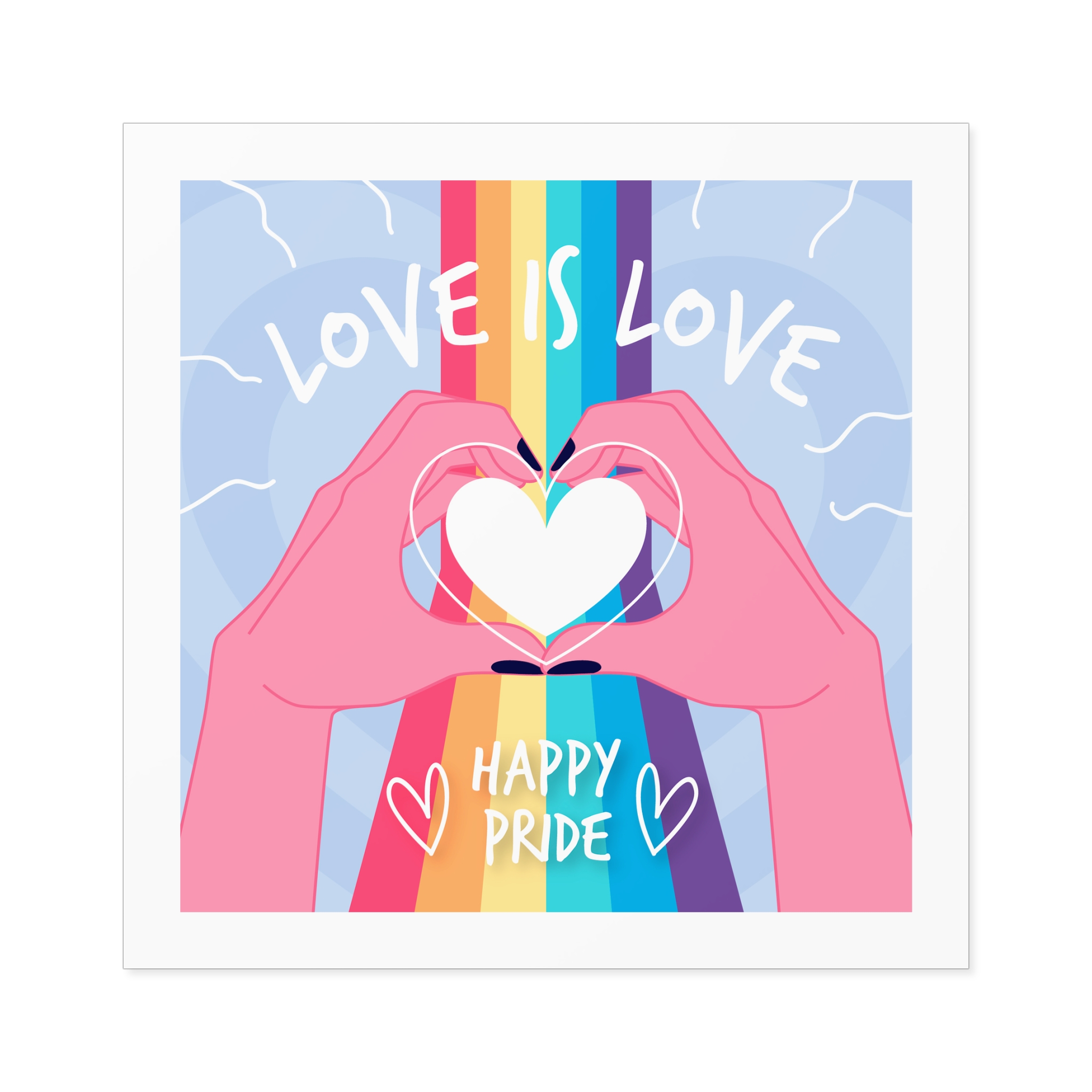 Pride Day Celebration Design Laminate Stickers Square - Image 57
