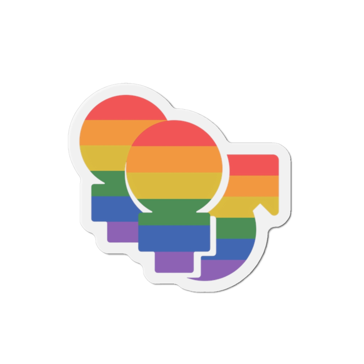 Lgbt Icon Isolated Black Background Diversity Human Right Concept Lgbt Community Vector Flat Illustration Poster Card Banner Die Cut Magnets