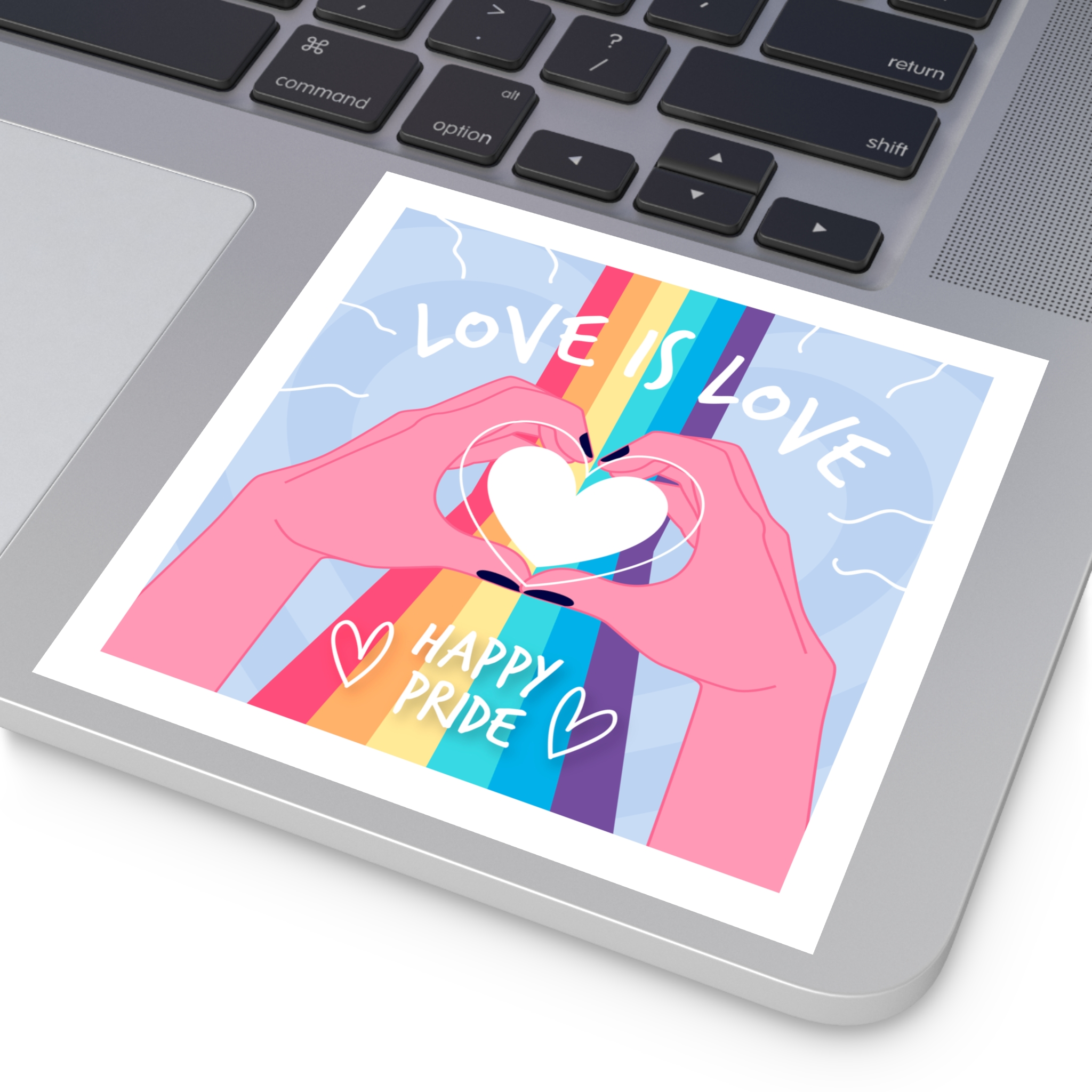 Pride Day Celebration Design Laminate Stickers Square - Image 75