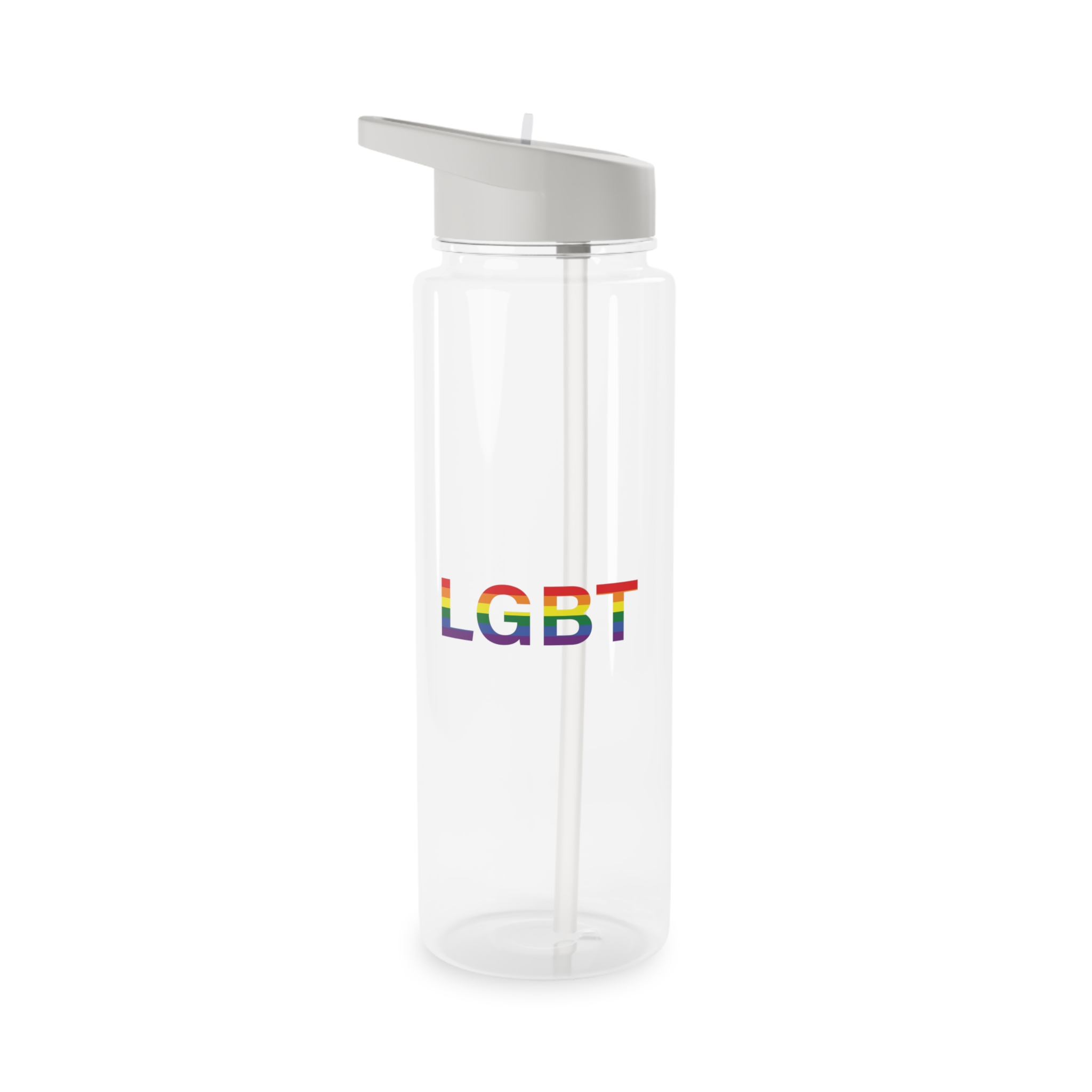Lgbt Word Text Letter Rainbow Color Flag Isolated White Background Vector Illustration Tritan Water Bottle - Image 5