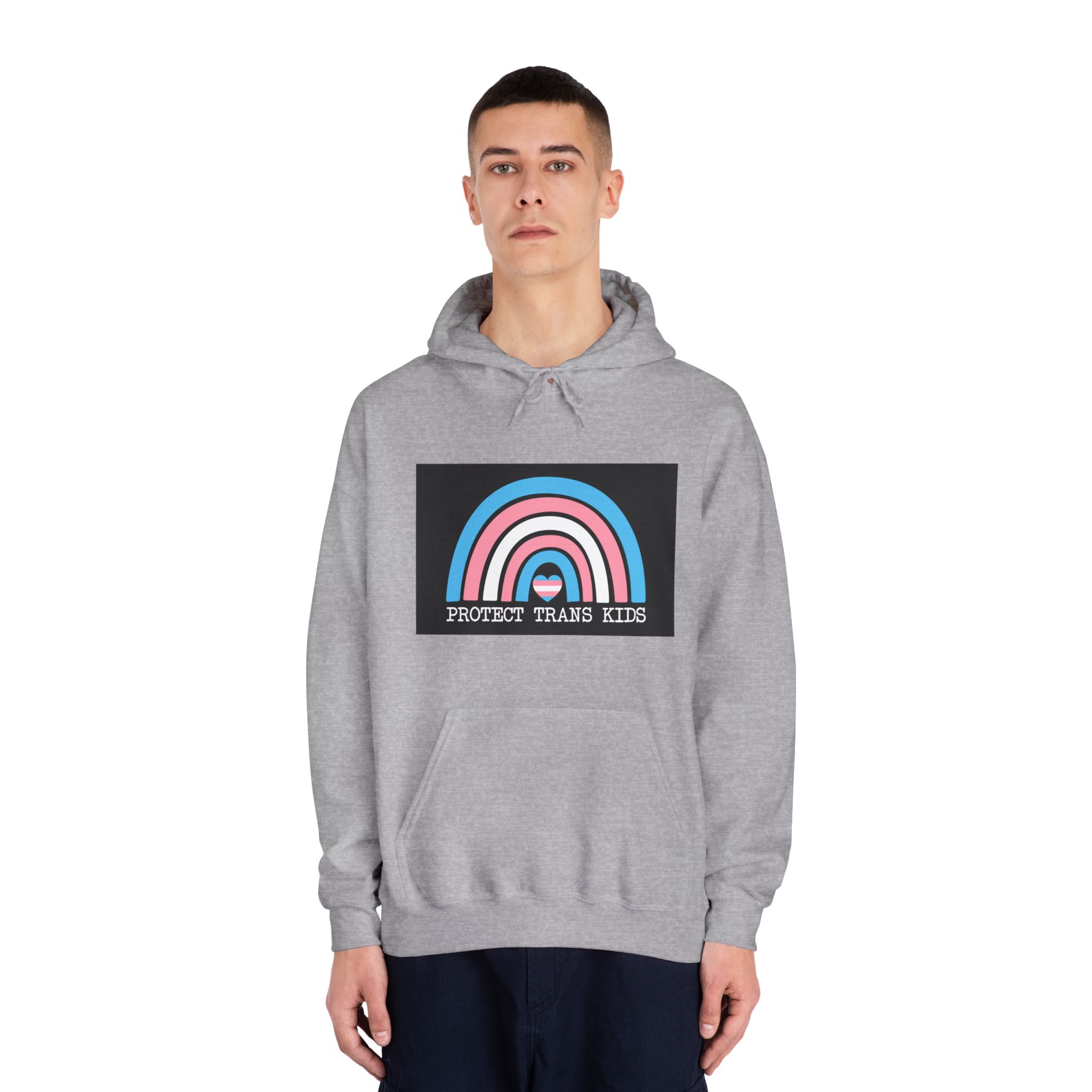 Poster That Says Protection Boys Their Kids Unisex Dryblend Hooded Sweatshirt - Image 15