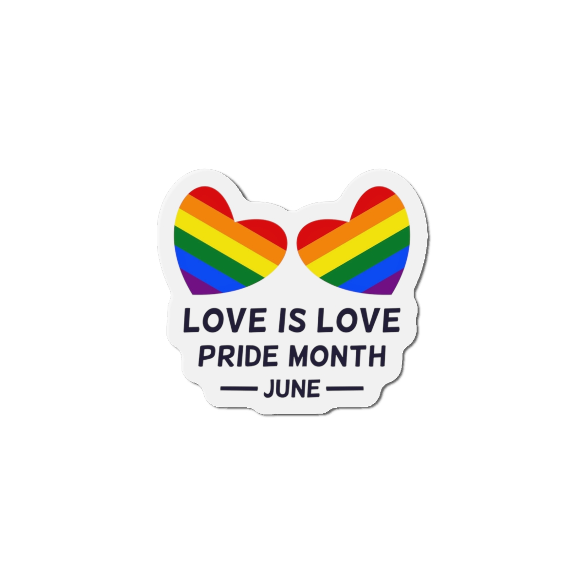 Lgbtq Pride Month June Every Year Rainbow Sign Pride Community Design Banner Poster Card Background Template Die Cut Magnets - Image 10