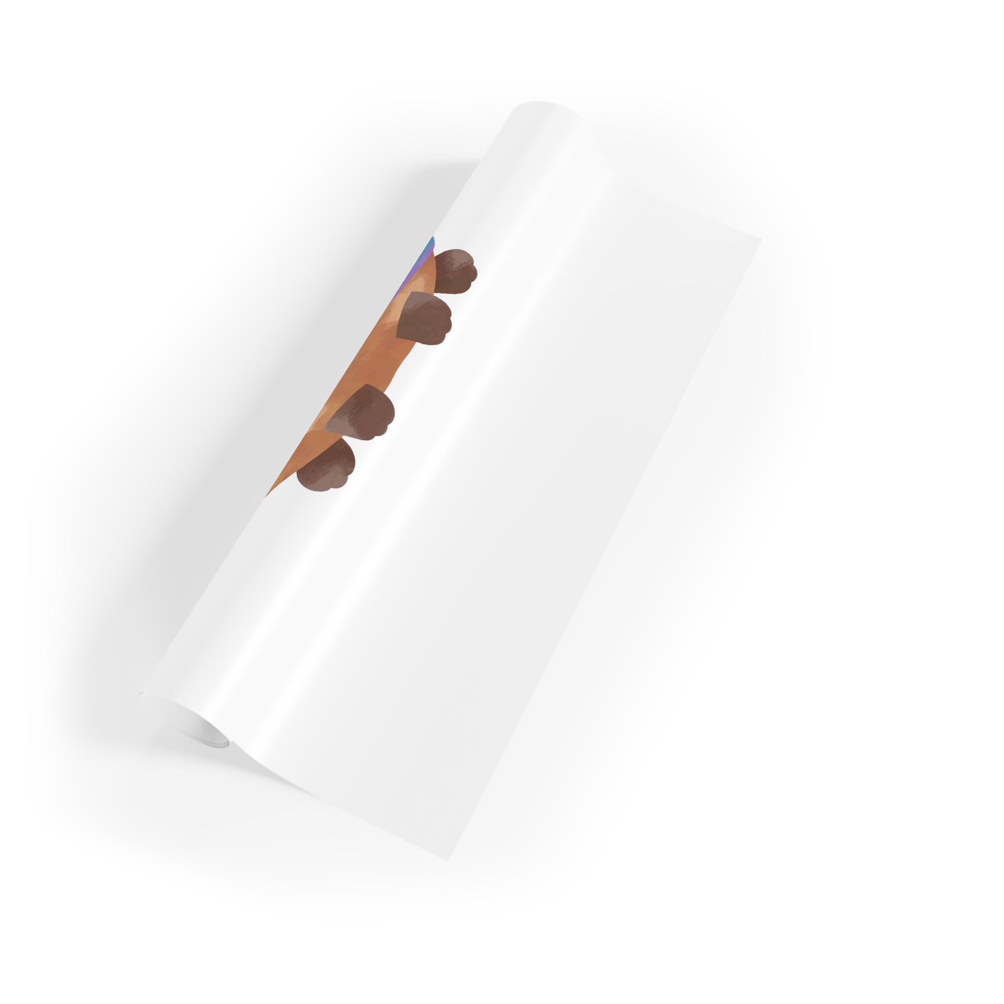 Cute Capybara With Rainbow Pride Sash Illustration Gift Wrapping Paper Rolls 1pc - Image 3
