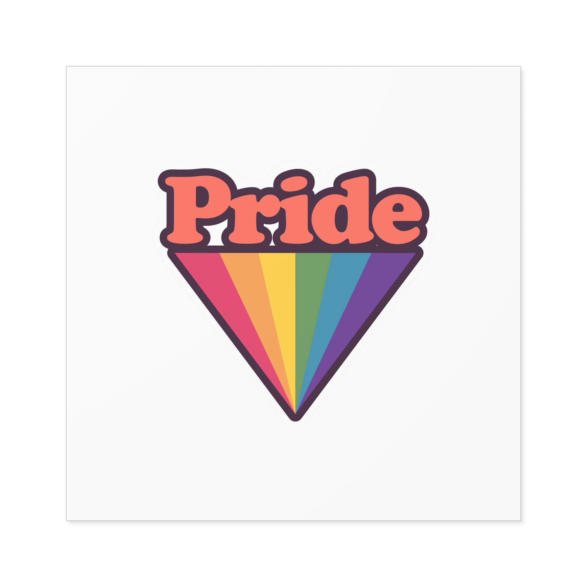 Pride With Rainbow (1) Laminate Stickers Square - Image 49