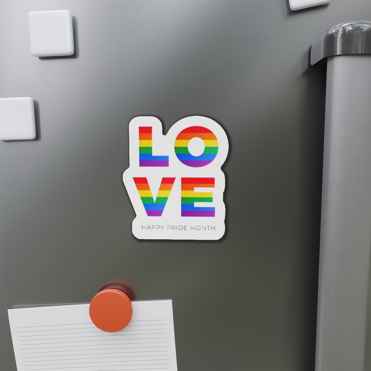 Love Word With Gay Pride Flag Die Cut Magnets - Image 14