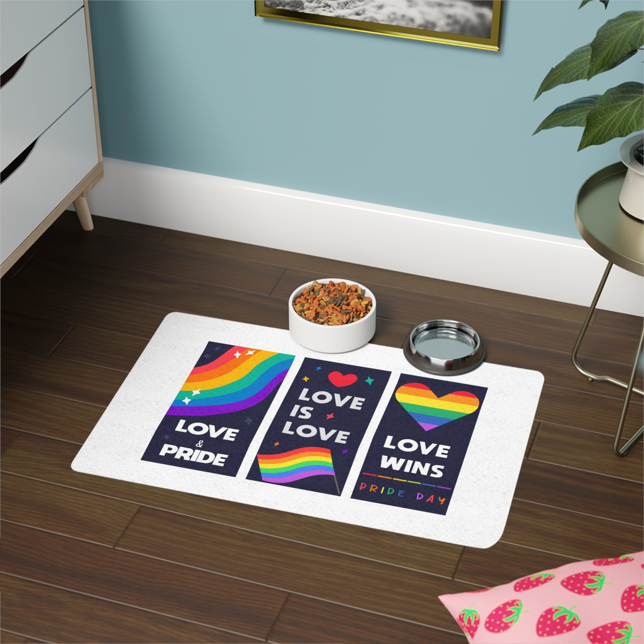 Lgbt Wallpapers Pride Day Celebration Pet Food Mat 12x18 - Image 4