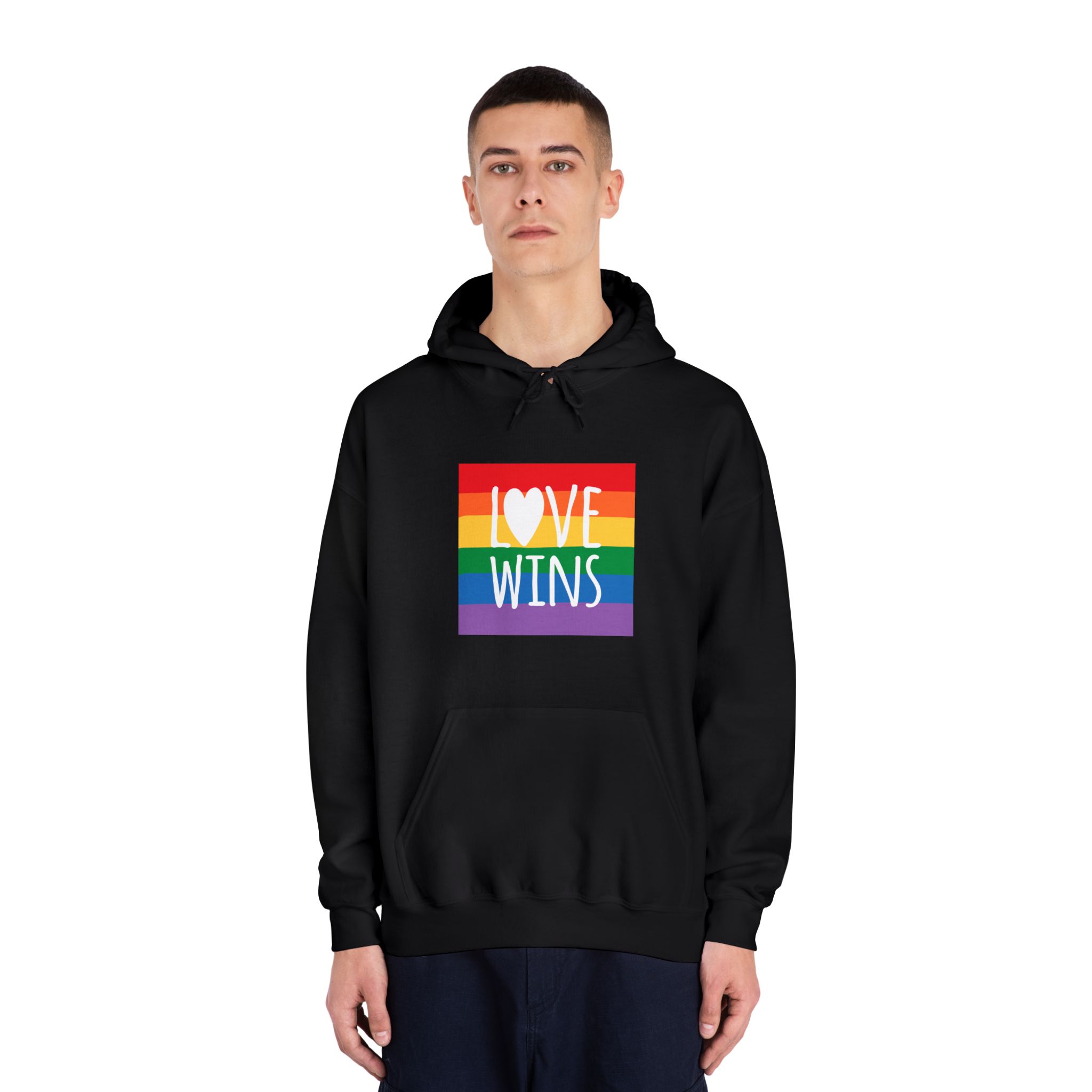 Lovewins Heart Hd 2 Unisex Dryblend Hooded Sweatshirt - Image 11