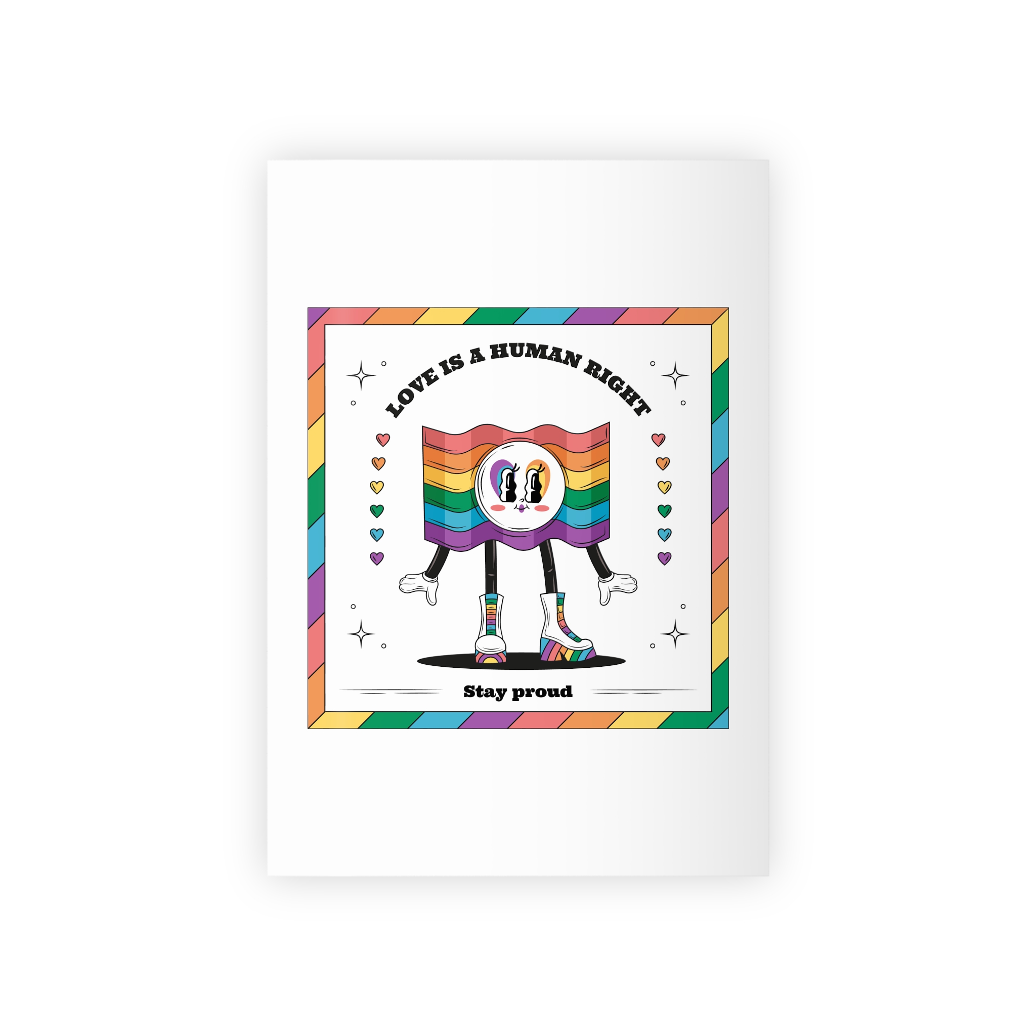 Hand Drawn Illustration Pride Month Celebration(7) Gift Wrapping Paper Rolls 1pc