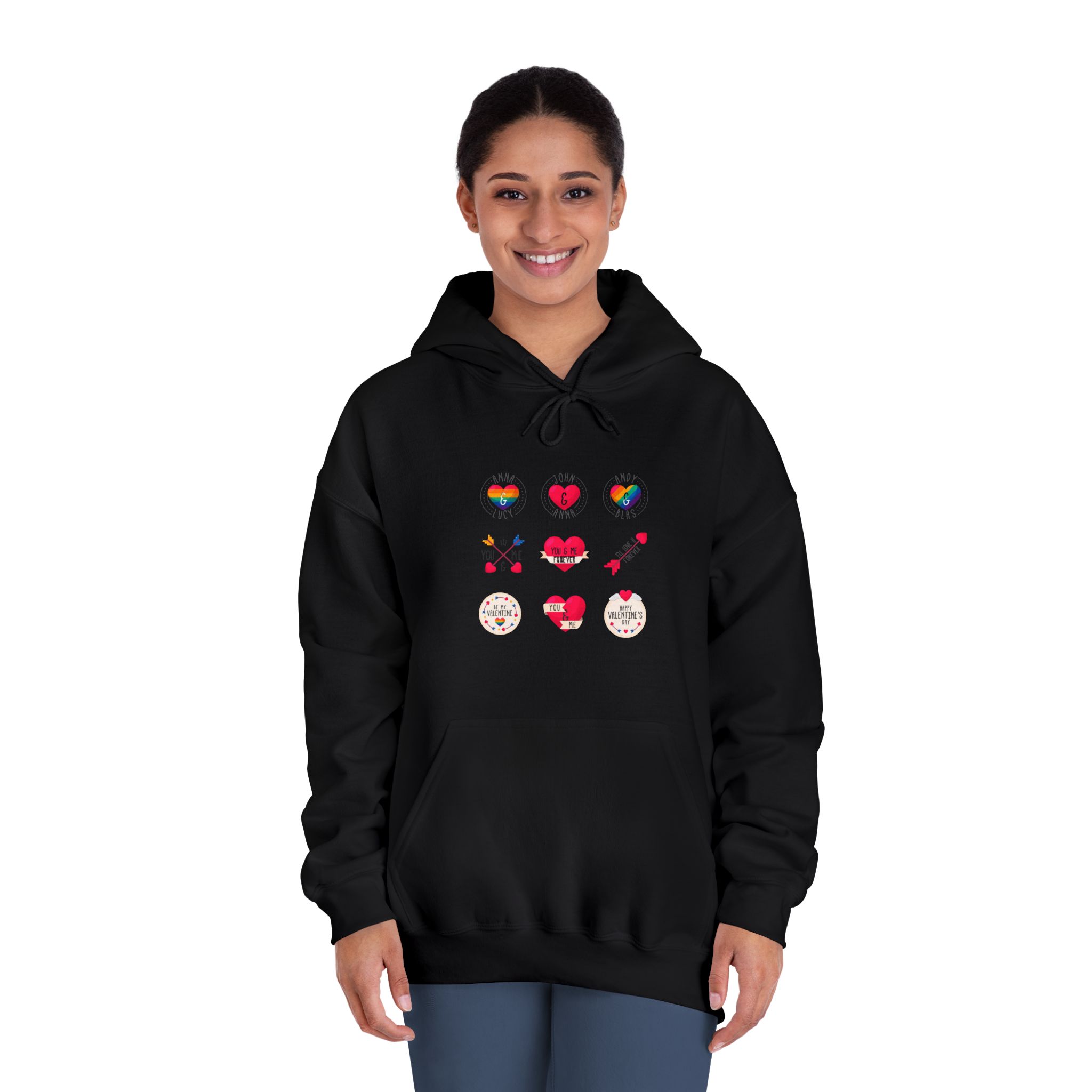 Lgbt Valentine S Day Label Collection Unisex Dryblend Hooded Sweatshirt - Image 12