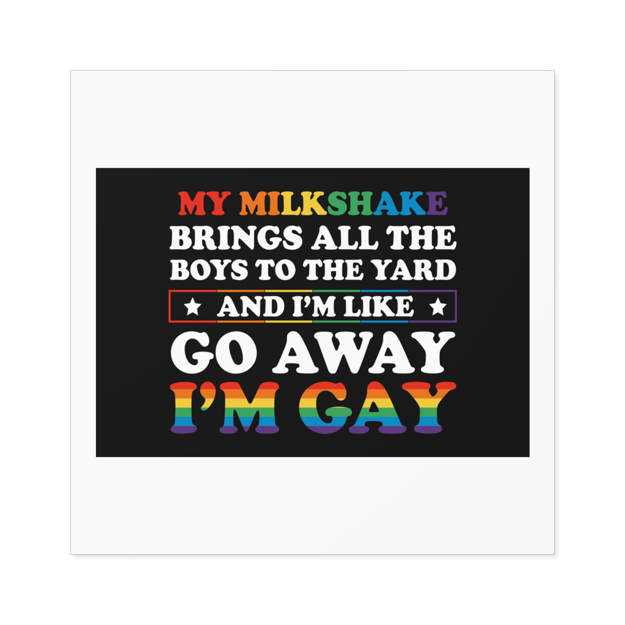Pride Gay Lgbt Rainbow Tshirt Design Laminate Stickers Square - Image 69