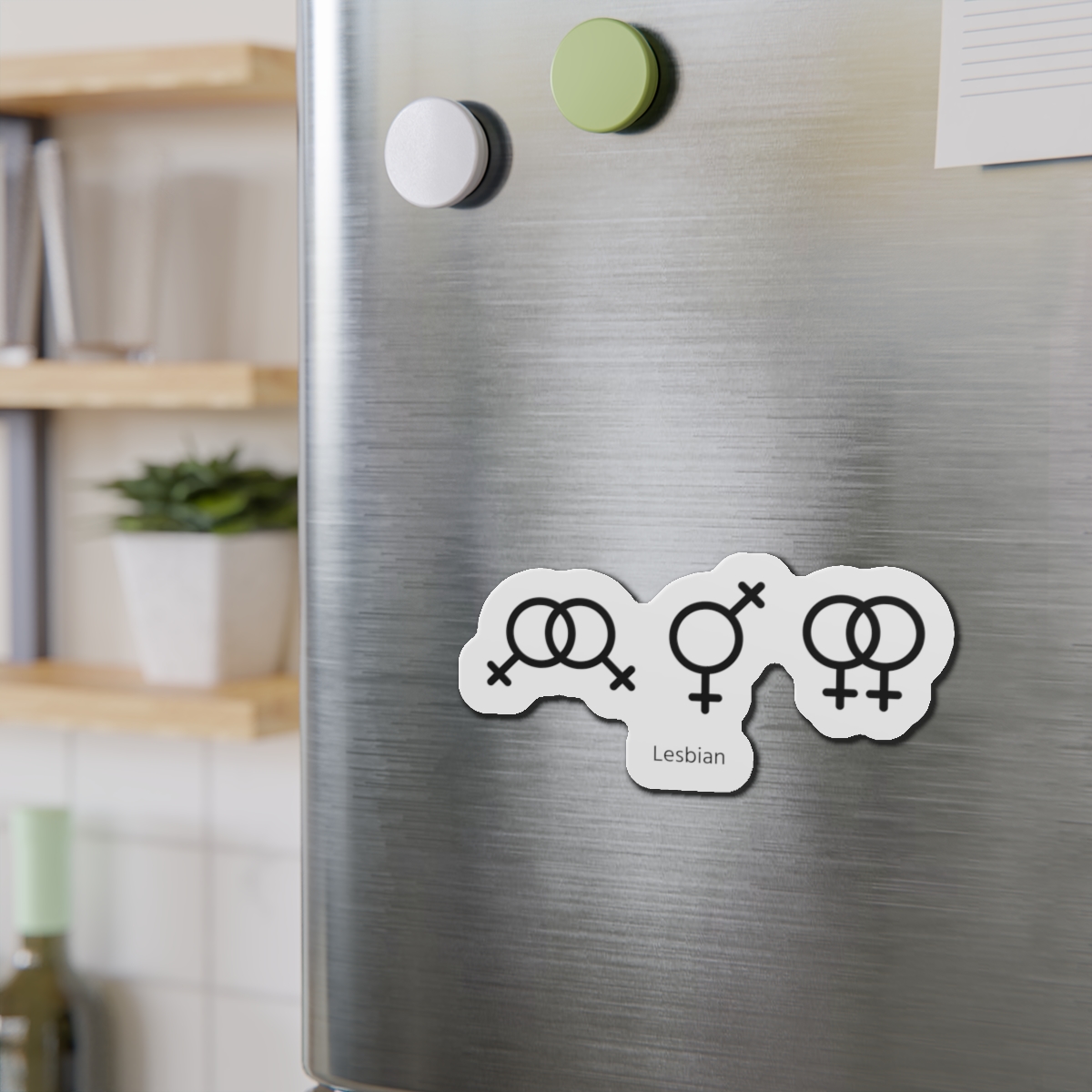 Lesbian Gender Symbols Orientation Signs Vector Illustration Die Cut Magnets - Image 15