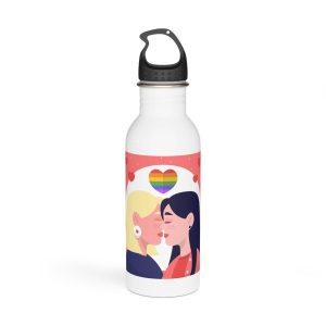 Lesbian Pride Design 2D6E26 Stainless Steel Water Bottle