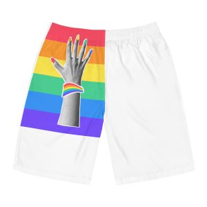 Unity Diversity Halftone Lgbtq Hand Concept Mens Board Shorts Aop