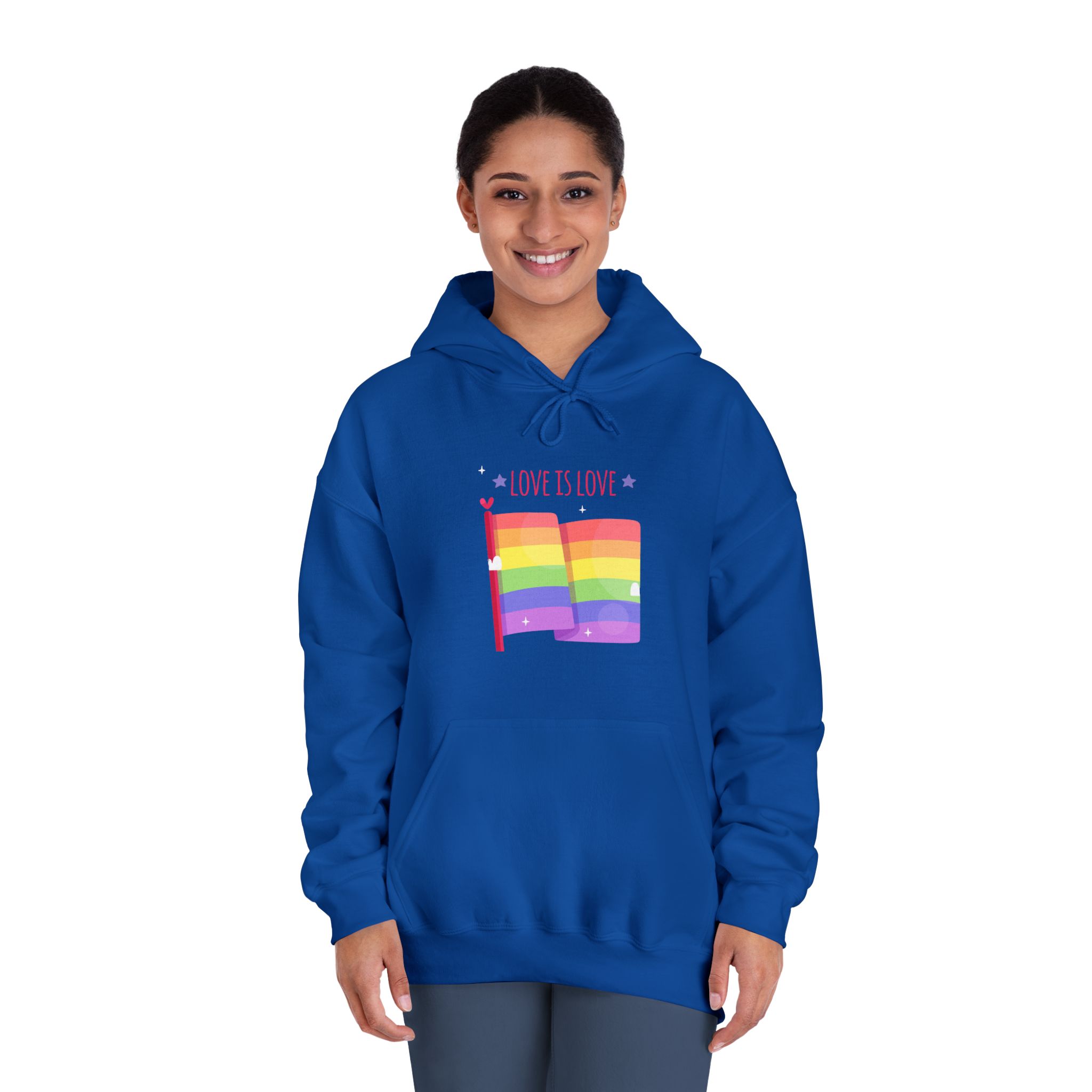 Pride Day Flag With Love Unisex Dryblend Hooded Sweatshirt - Image 28