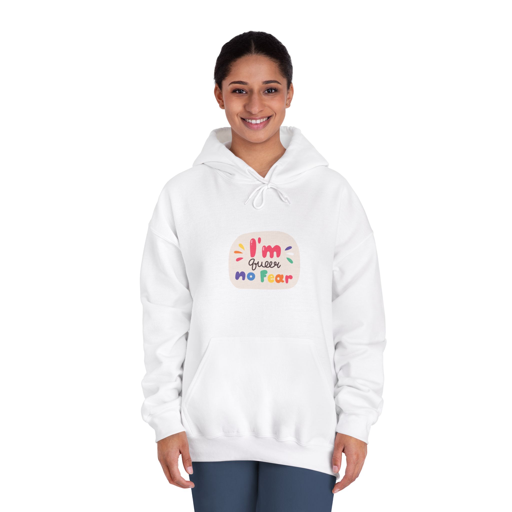 Lgbt Sticker Pack White Background Lgbtq Set Symbol Lgbt Pride Community Rainbow Elements Vector Hand Draw Illustration Hand Drawn Lettering(3) Unisex Dryblend Hooded Sweatshirt - Image 4