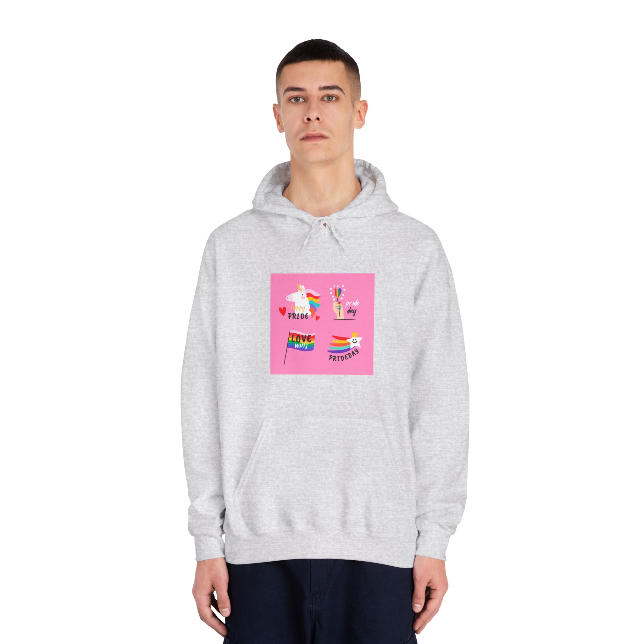 Pride Day Label Collection Theme Unisex Dryblend Hooded Sweatshirt - Image 7
