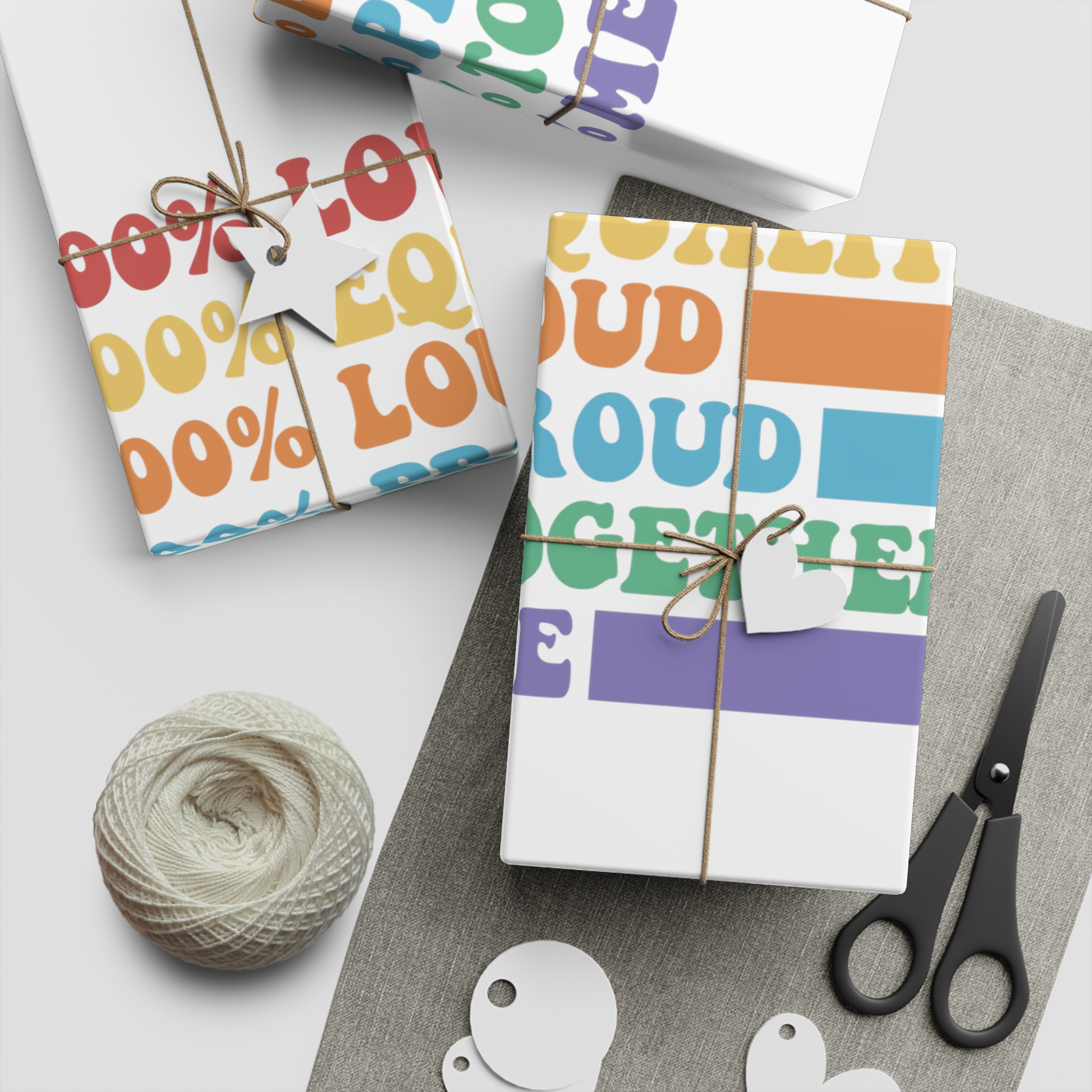 Pride Lgbt Gay Typography T Shirt Design Gift Wrapping Paper Sheets 1pc - Image 2