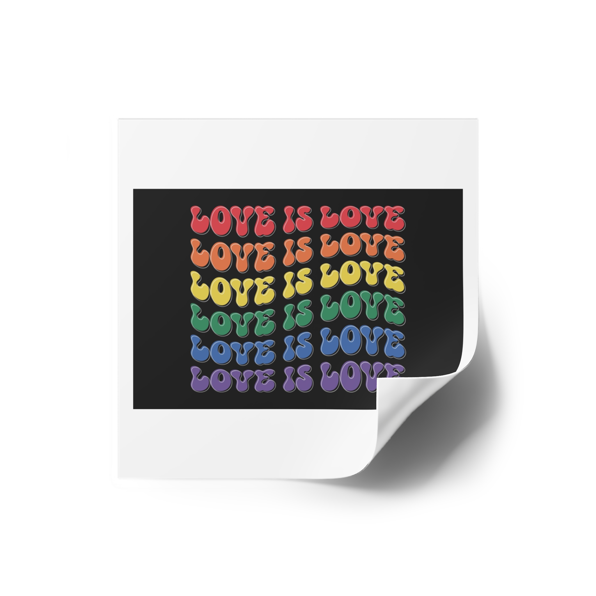 Pride Lgbtq Gay Typography Vector Tshirt Design(8) Laminate Stickers Square - Image 2