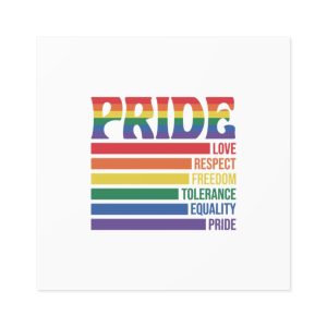 Pride Lgbtq Gay Typography Vector Tshirt Design1 Laminate Stickers Square