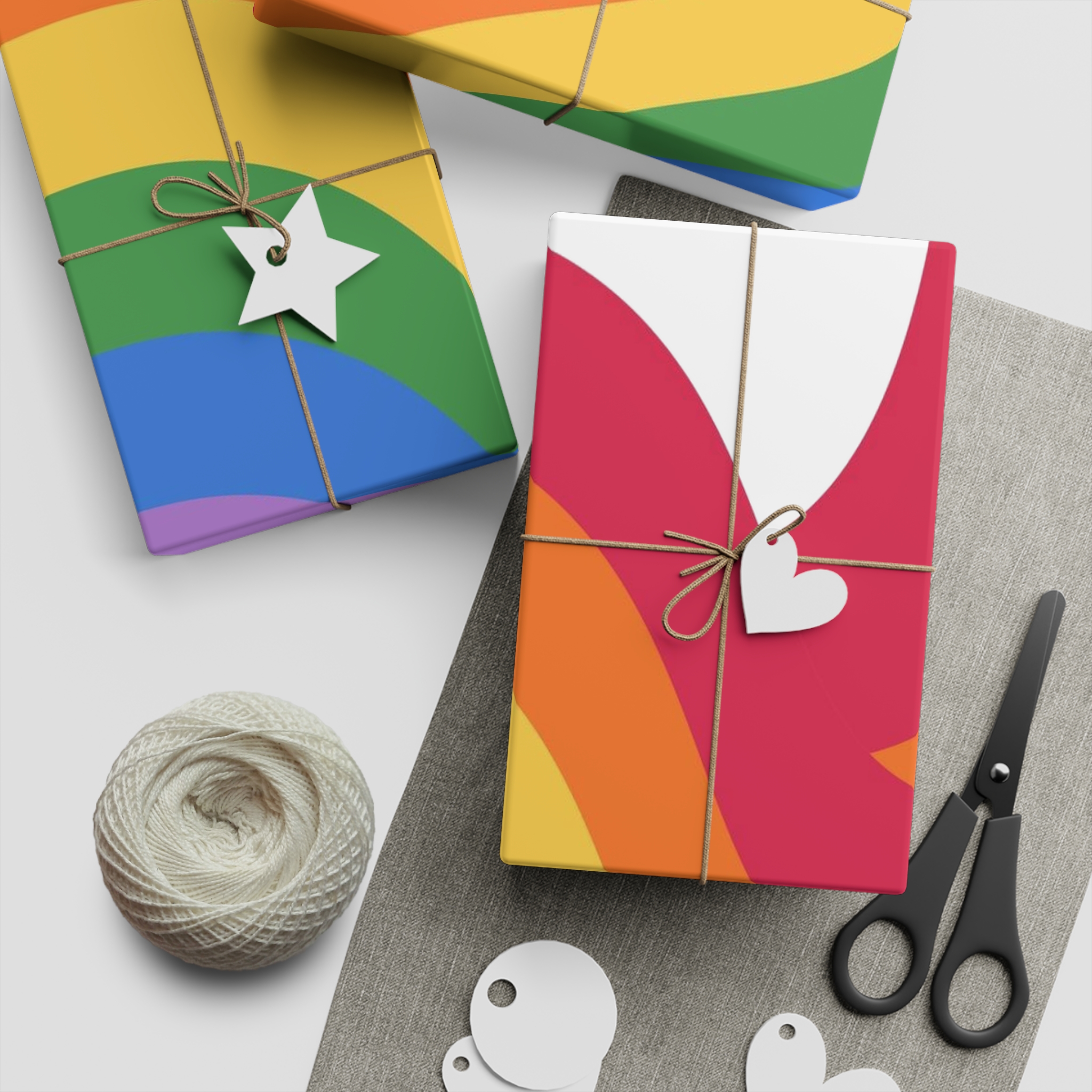 Happy Pride Month Rainbow Background Template Design Gift Wrapping Paper Sheets 1pc - Image 5