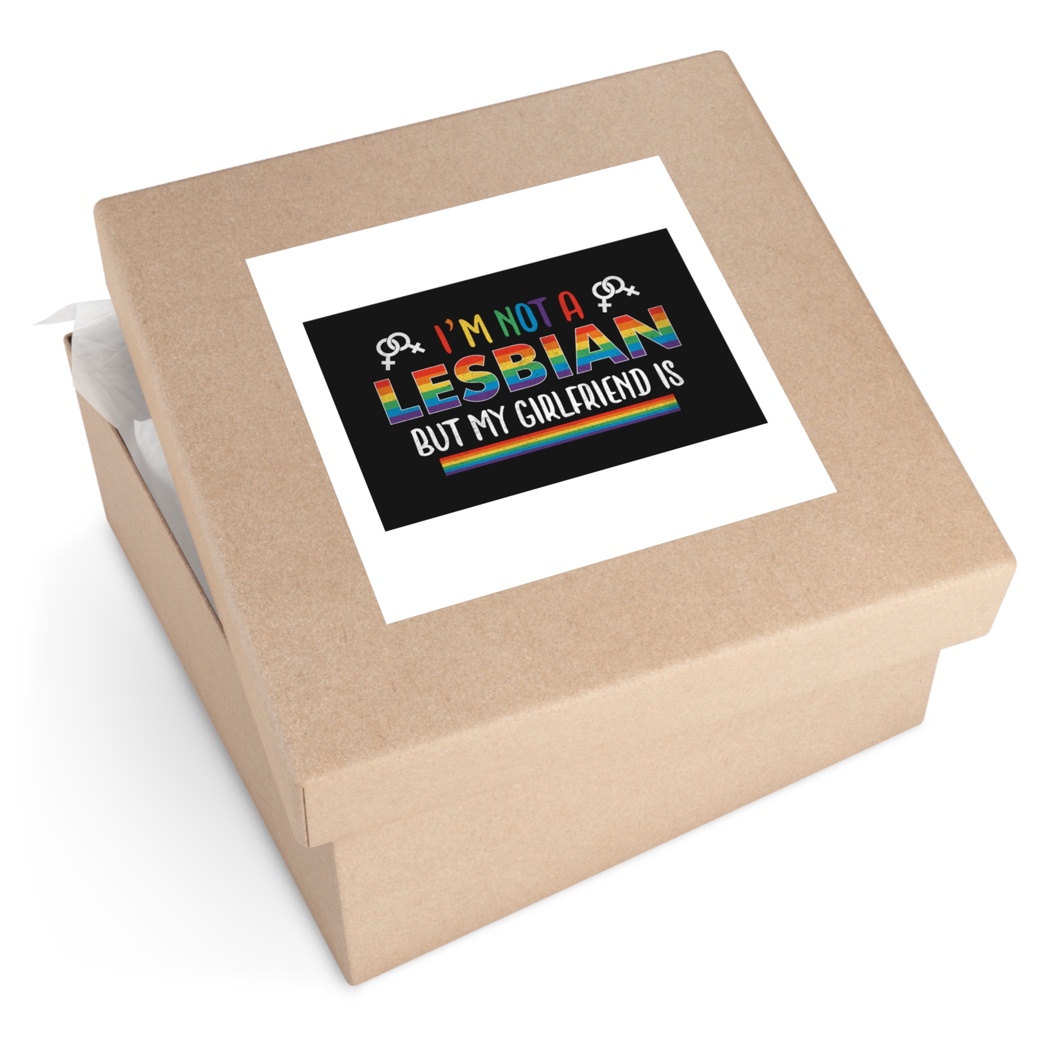 Pride Gay Rainbow Typography Vector Premium T Shirt(4) Laminate Stickers Square - Image 51