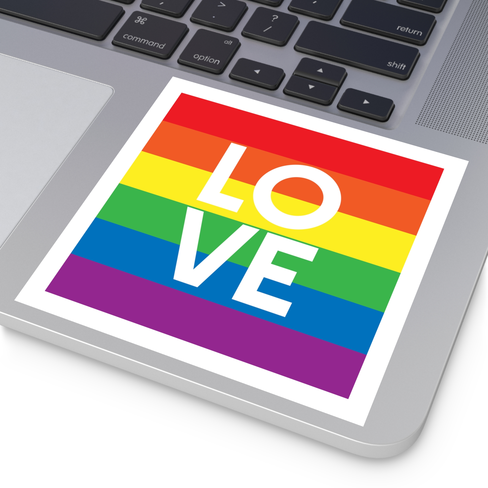 Love Lgbt Squere White Laminate Stickers Square - Image 35