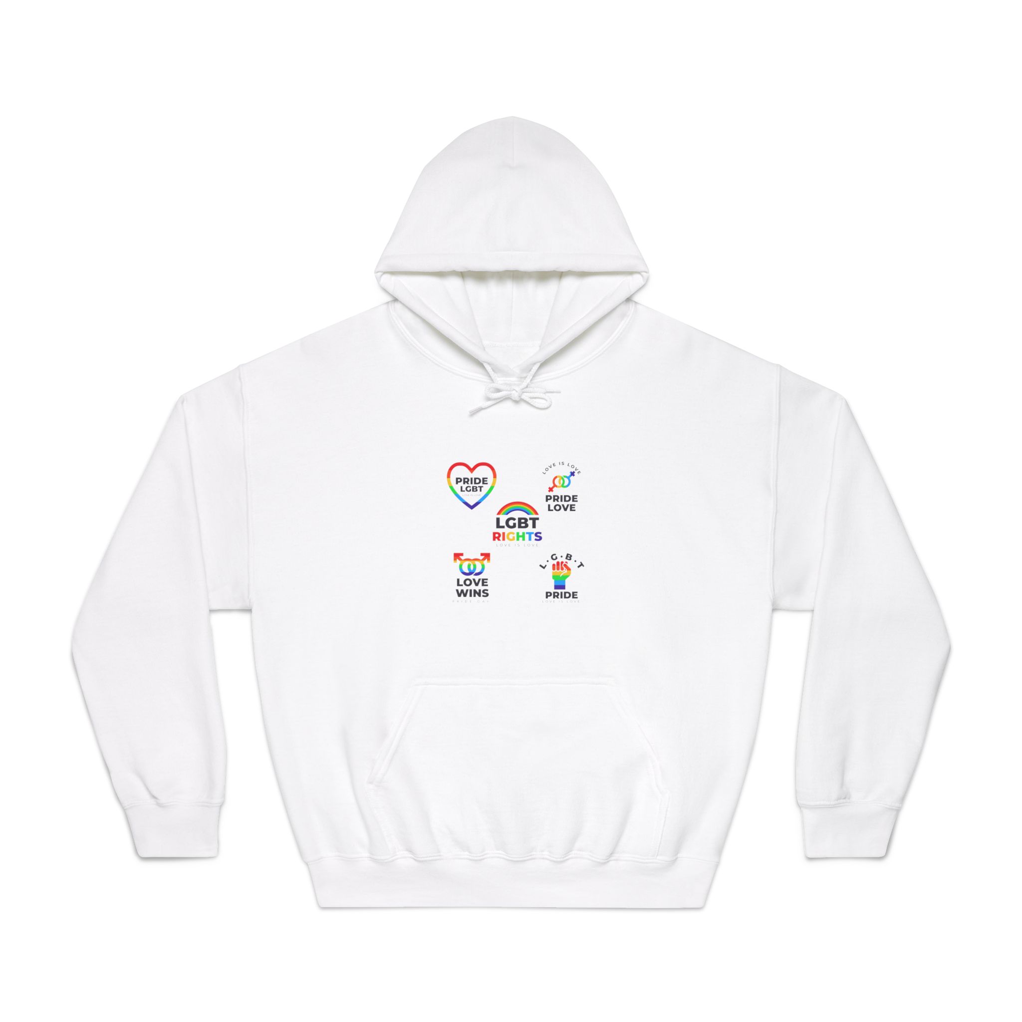 Pride Day Badges Collection Unisex Dryblend Hooded Sweatshirt