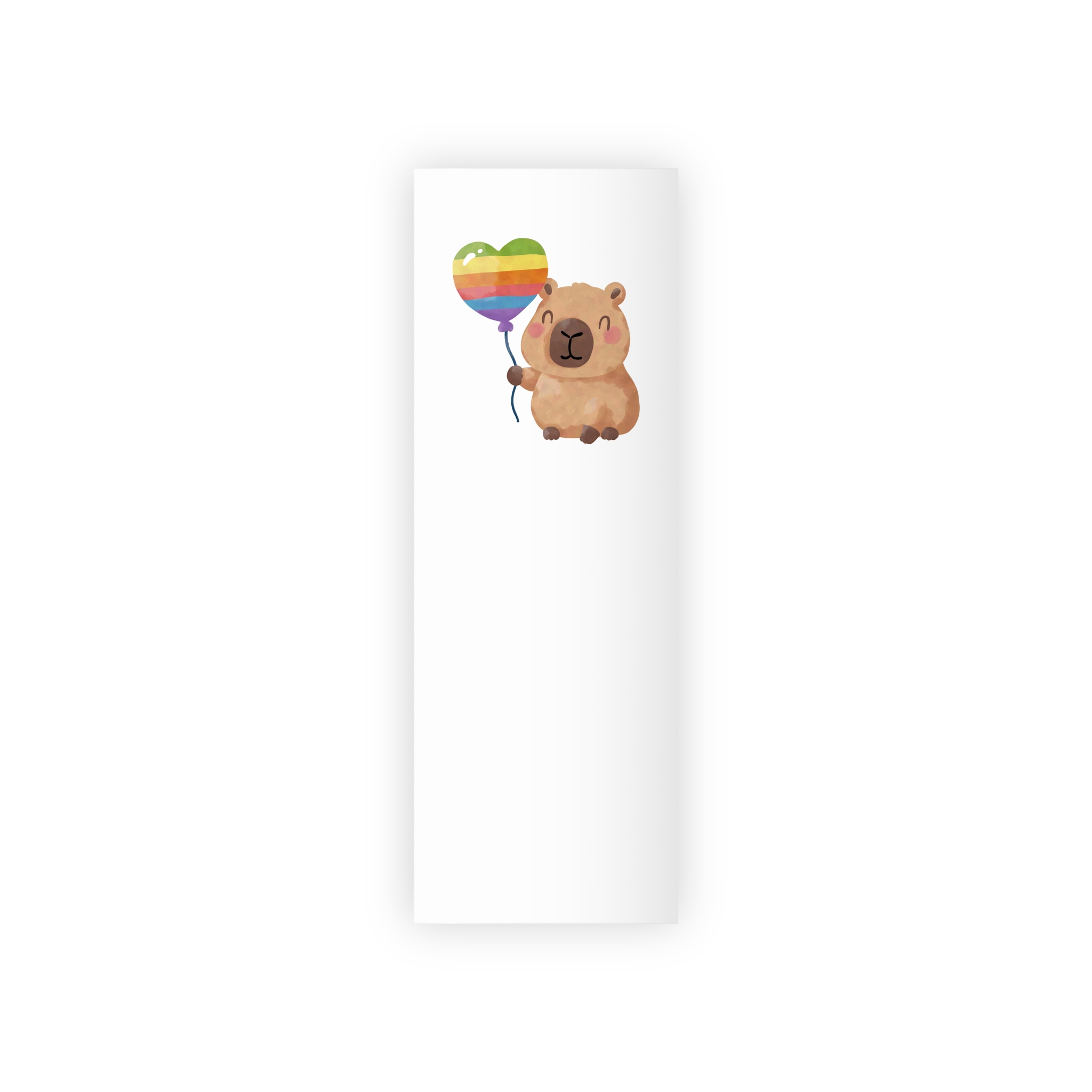 Capybara Holding Rainbow Heart Balloon Illustration (1) Gift Wrapping Paper Rolls 1pc - Image 5