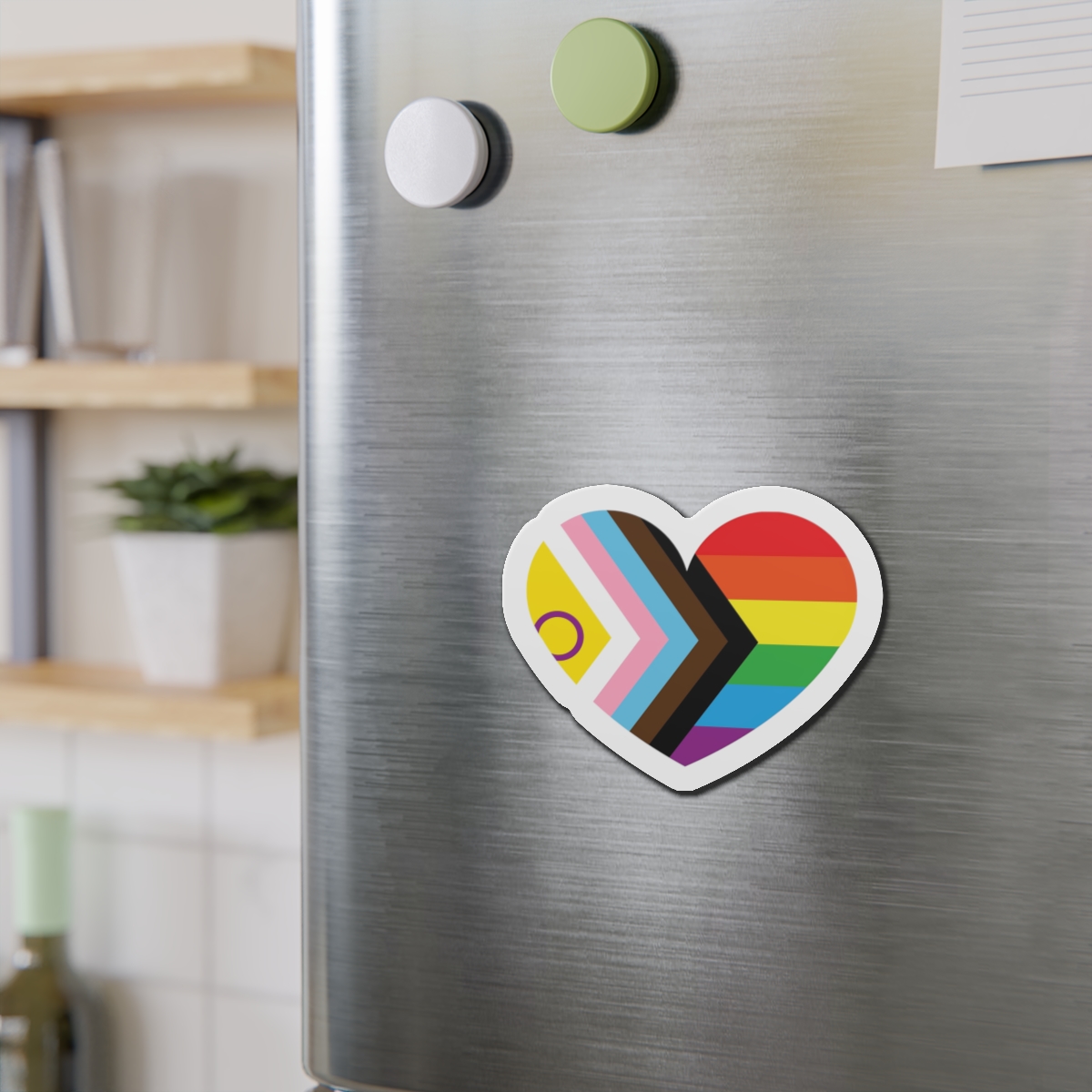 Inclusive Lgbtq Progress Pride Heart Symbol1 Die Cut Magnets - Image 12