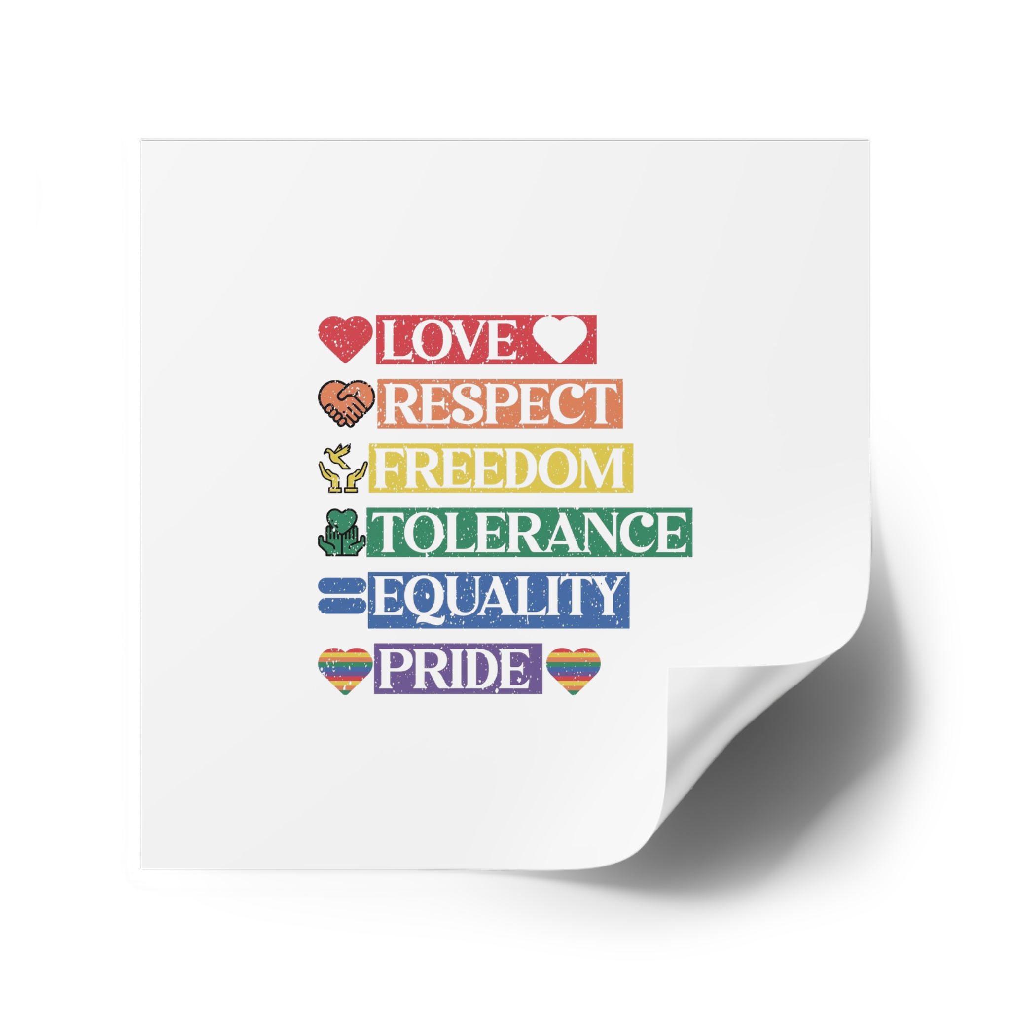 Lgbtq Pride Month Quote Eps Design Vector Pride Design Template (1) Laminate Stickers Square - Image 38