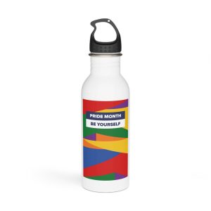 Lgbt Pride Month June Lesbian Gay Bisexual Transgender Lgbtq Flag Rainbow Vector(2) Stainless Steel Water Bottle