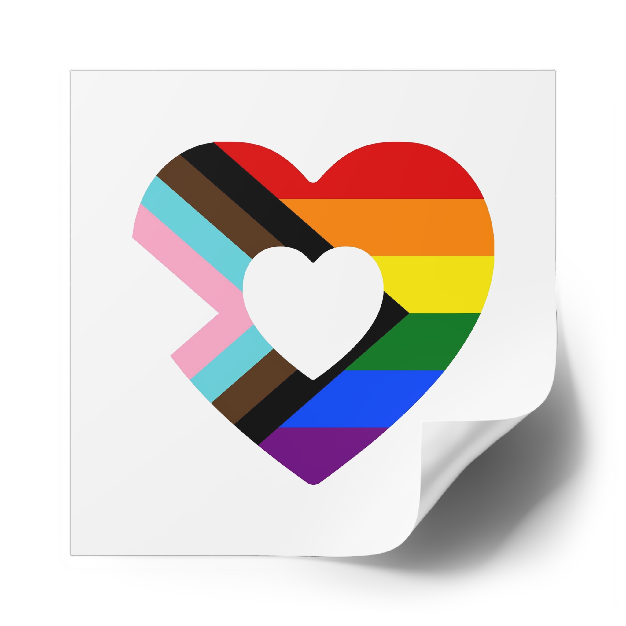 Progress Pride Flag Progress Pride Rainbow Flags Lgbtq Flag Laminate Stickers Square - Image 78
