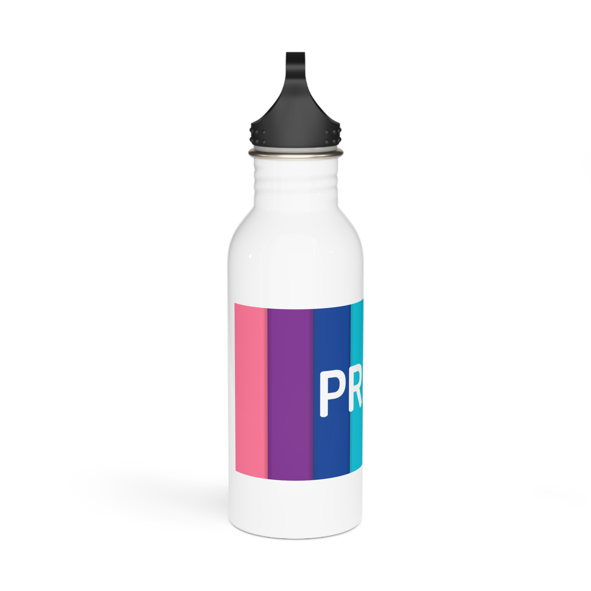 Rainbow Colored Background With Pride Concept Pride Month Stainless Steel Water Bottle - Image 2