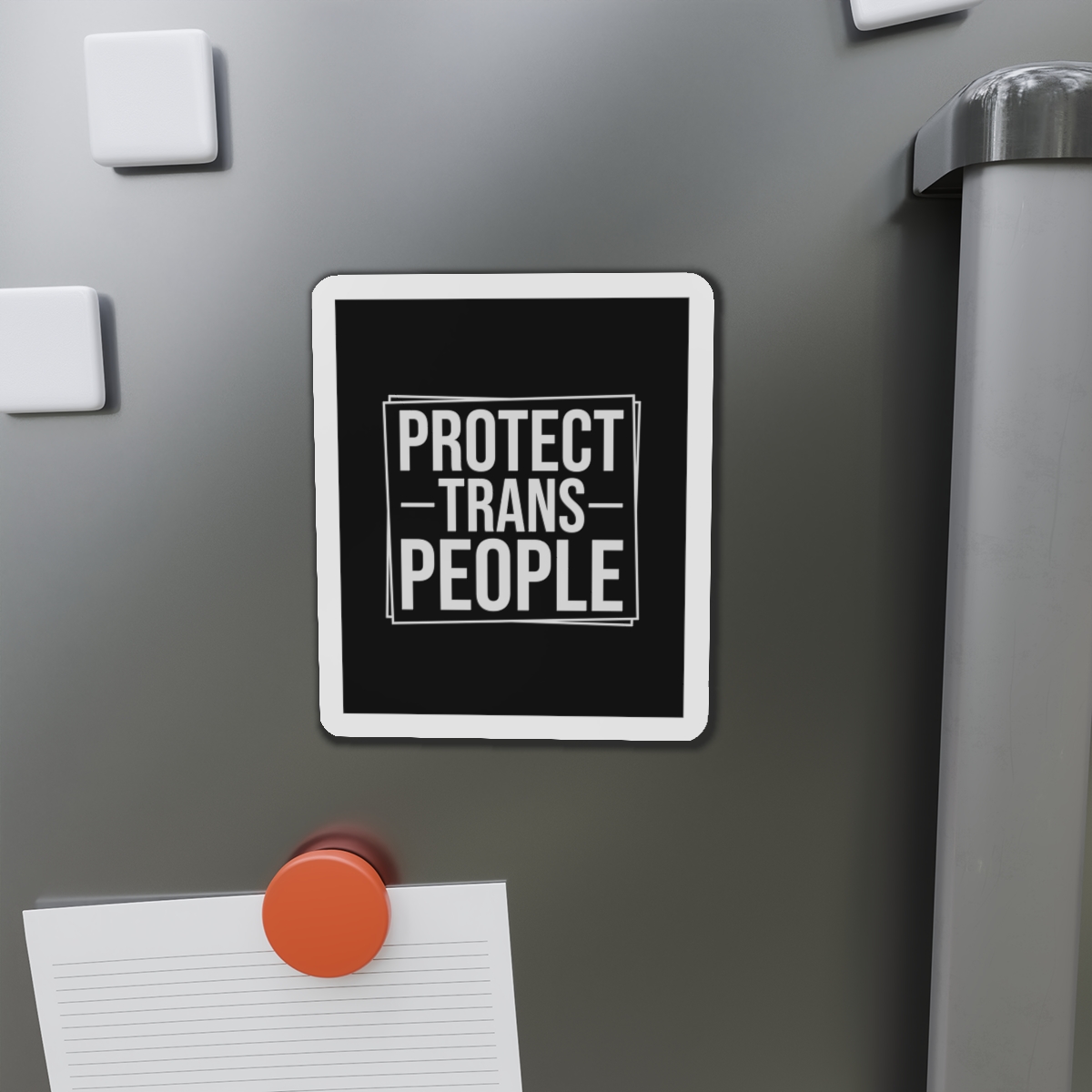 Feminism Tshirt Design Feminist Shirt Protect Trans People Die Cut Magnets - Image 11