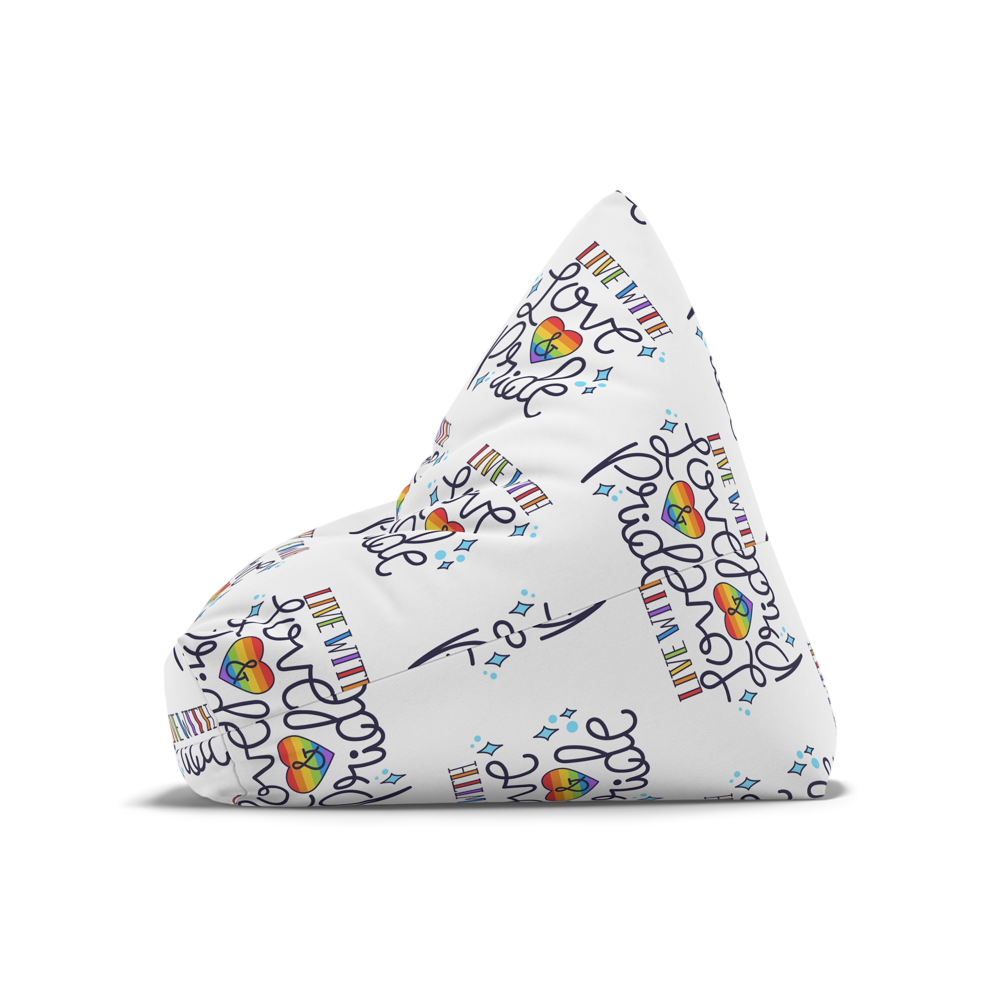 Pride Day Lettering Concept Bean Bag Chair Cover - Image 8