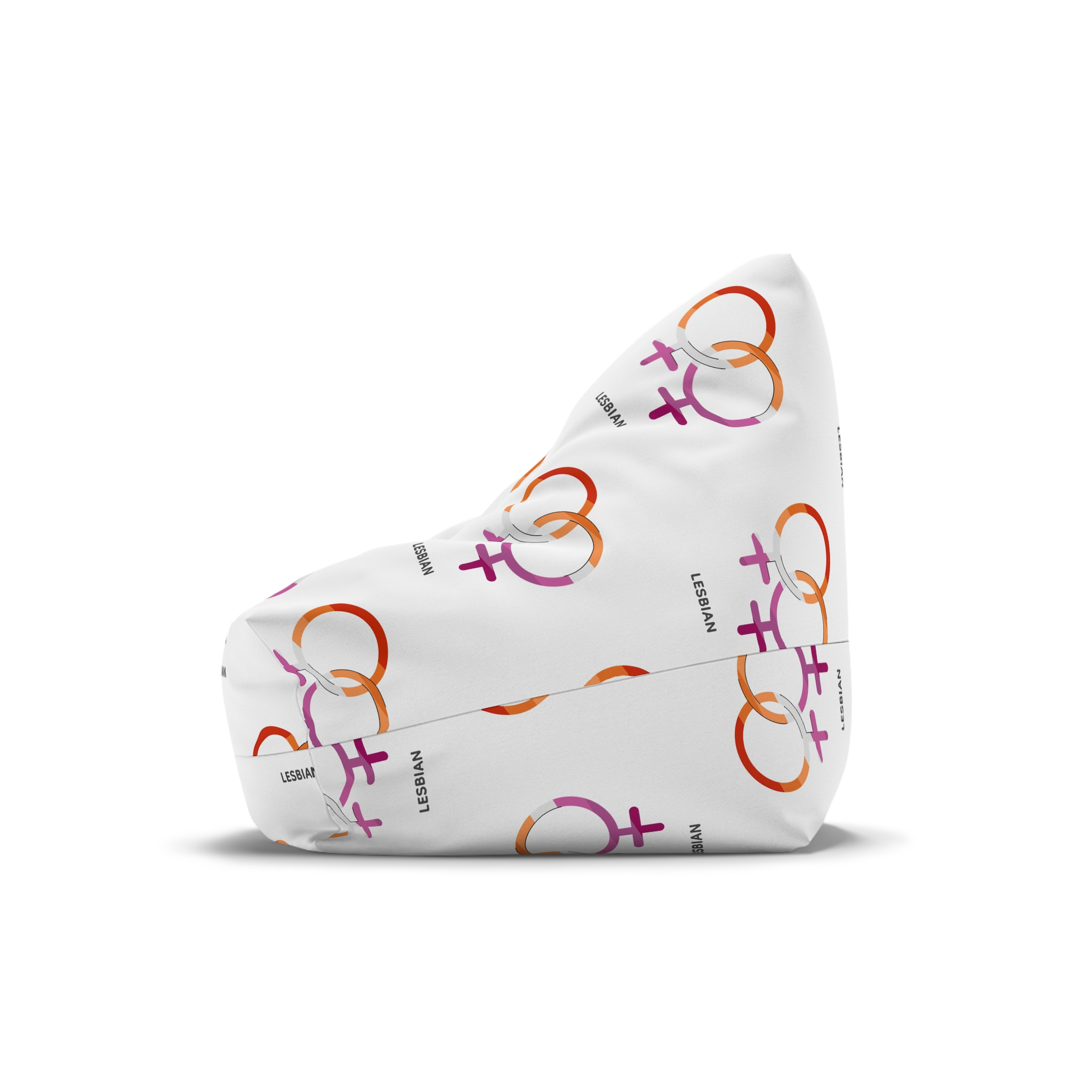 Lesbian Orientation Identity Symbol Bean Bag Chair Cover - Image 4