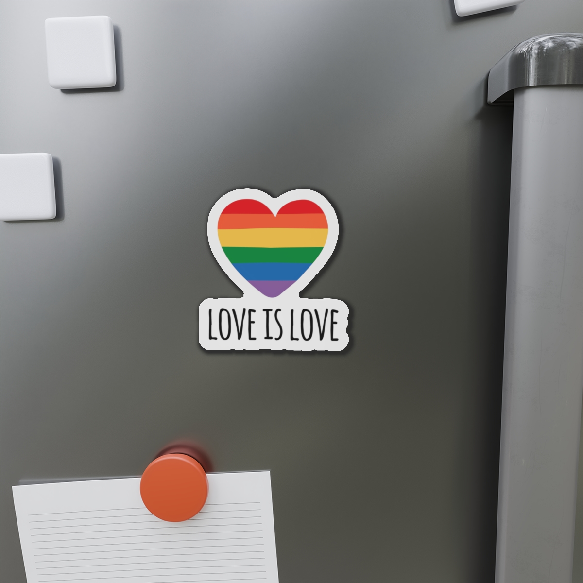 Vector Sketch Lgbt Rainbow Love Is Love Lettering (1) Die Cut Magnets - Image 8