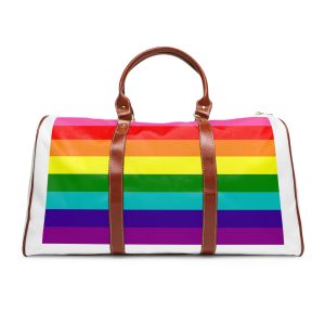 Gay Flag Rainbow Lgbt Pride Flag Global Symbol Equality Diversity Lgbtq Rights Love Acceptance Publi(1) Waterproof Travel Bag