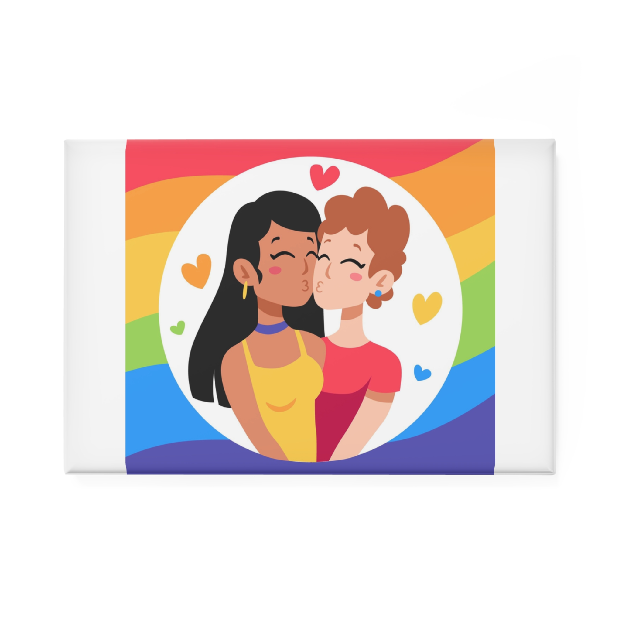 Lesbian Pride Design EF902A Button Magnet Rectangle 1 And 10 Pcs - Image 5