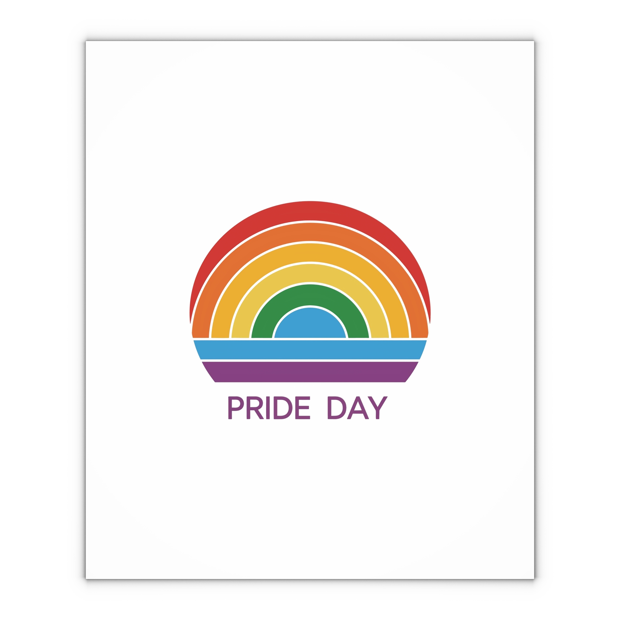 Rainbow Pride Day Celebration Logo With Multicolor Arches Text Lgbtq Support Equality Awareness Gift Wrapping Paper Sheets 1pc - Image 4