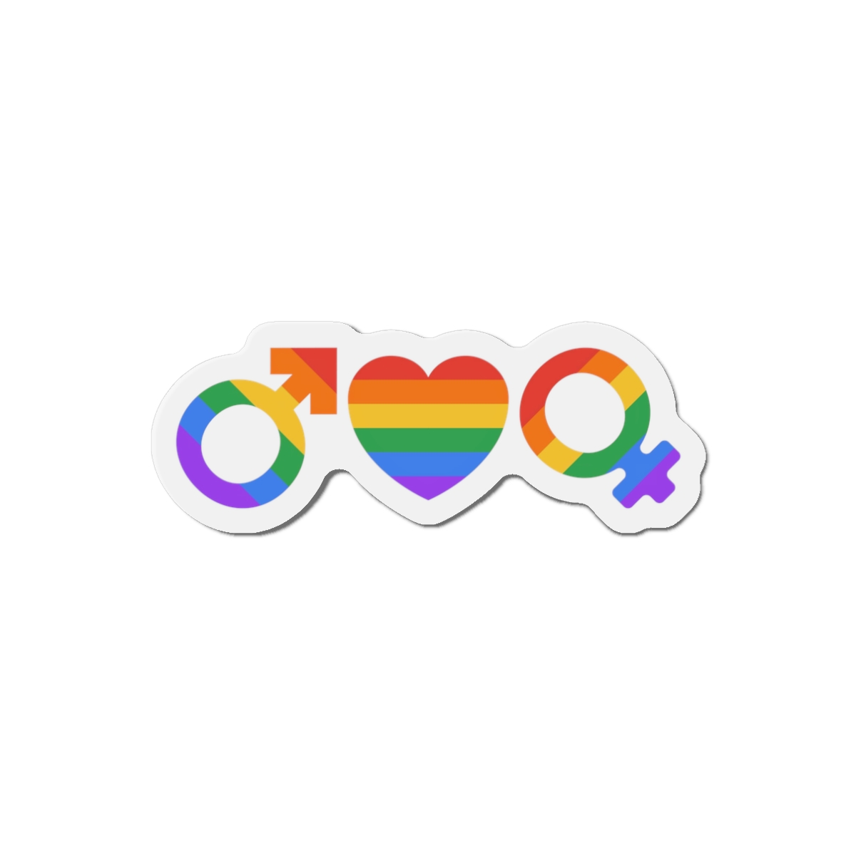 Lgbt Pride Month June Lesbian Gay Bisexual Transgender Lgbtq Flag Rainbow Vector(2) Die Cut Magnets - Image 4