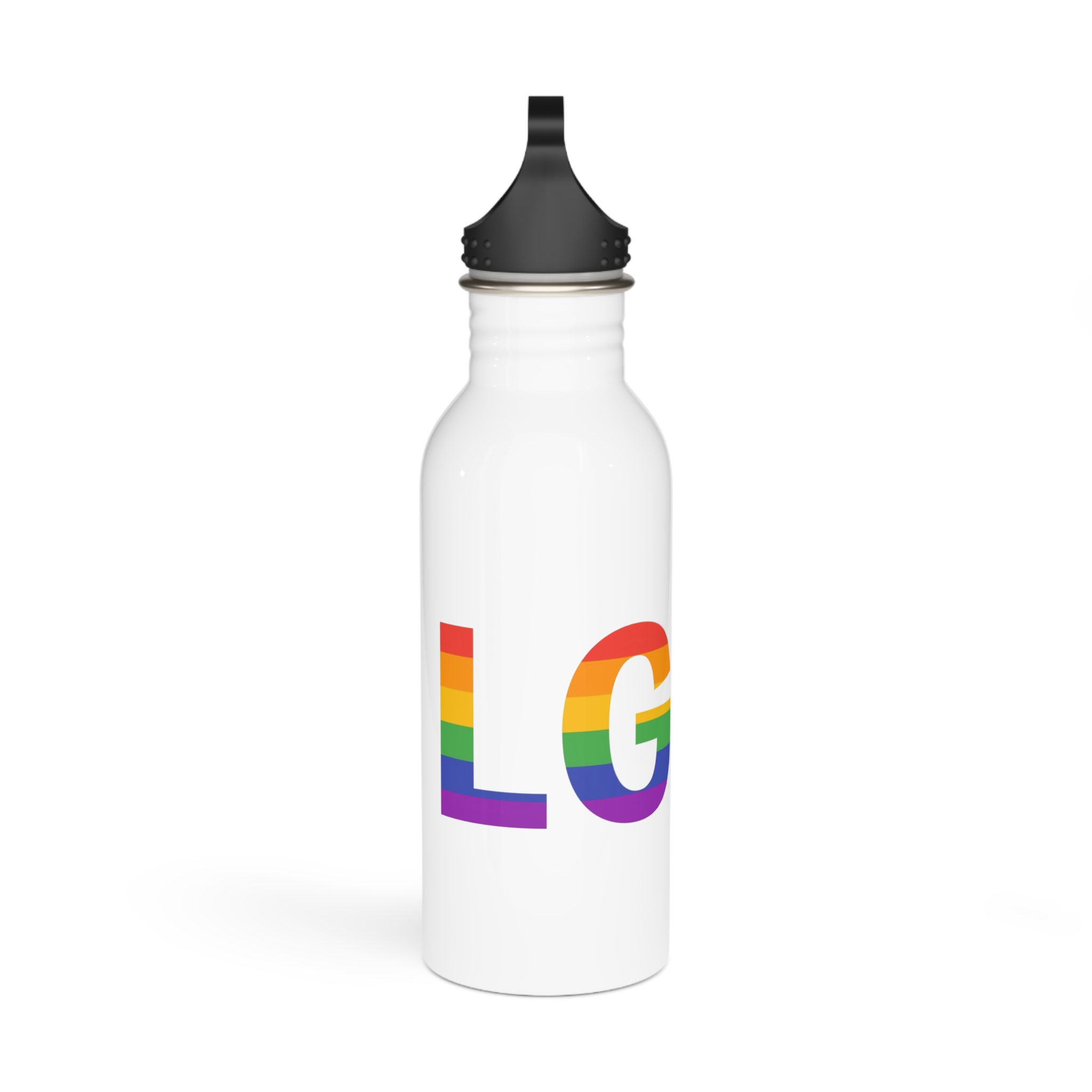 Lgbt Rainbow Colors Lgbt Logo Stainless Steel Water Bottle - Image 2