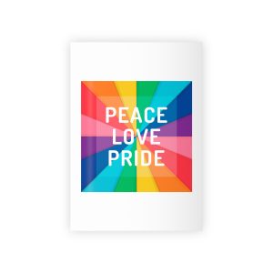 Rainbow Colored Background With Peace Love Pride Concept Pride Month Gift Wrapping Paper Rolls 1pc