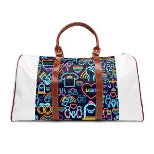 Lgbt Seamless Neon Pattern Waterproof Travel Bag