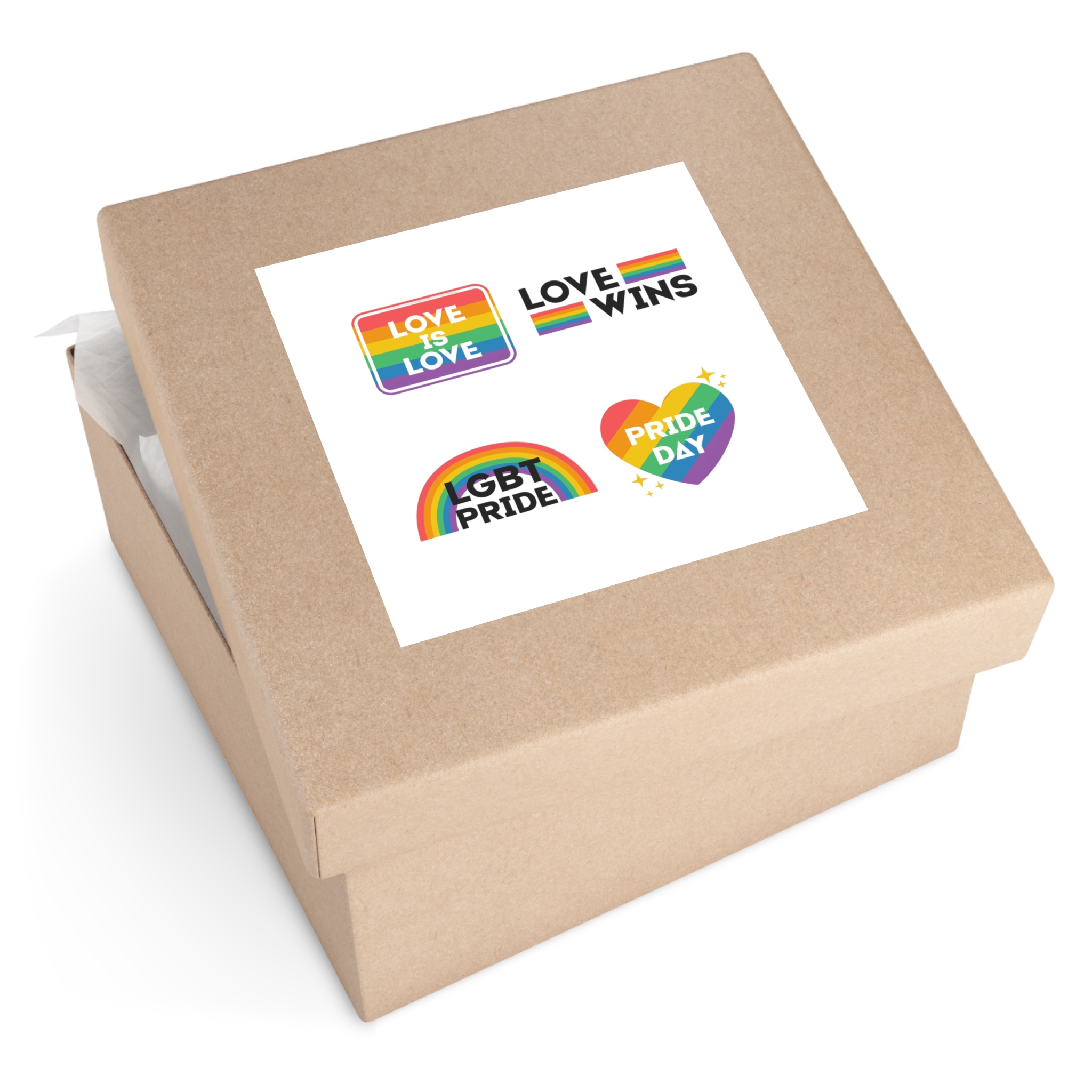 Pride Day Label Collection Design Laminate Stickers Square - Image 79