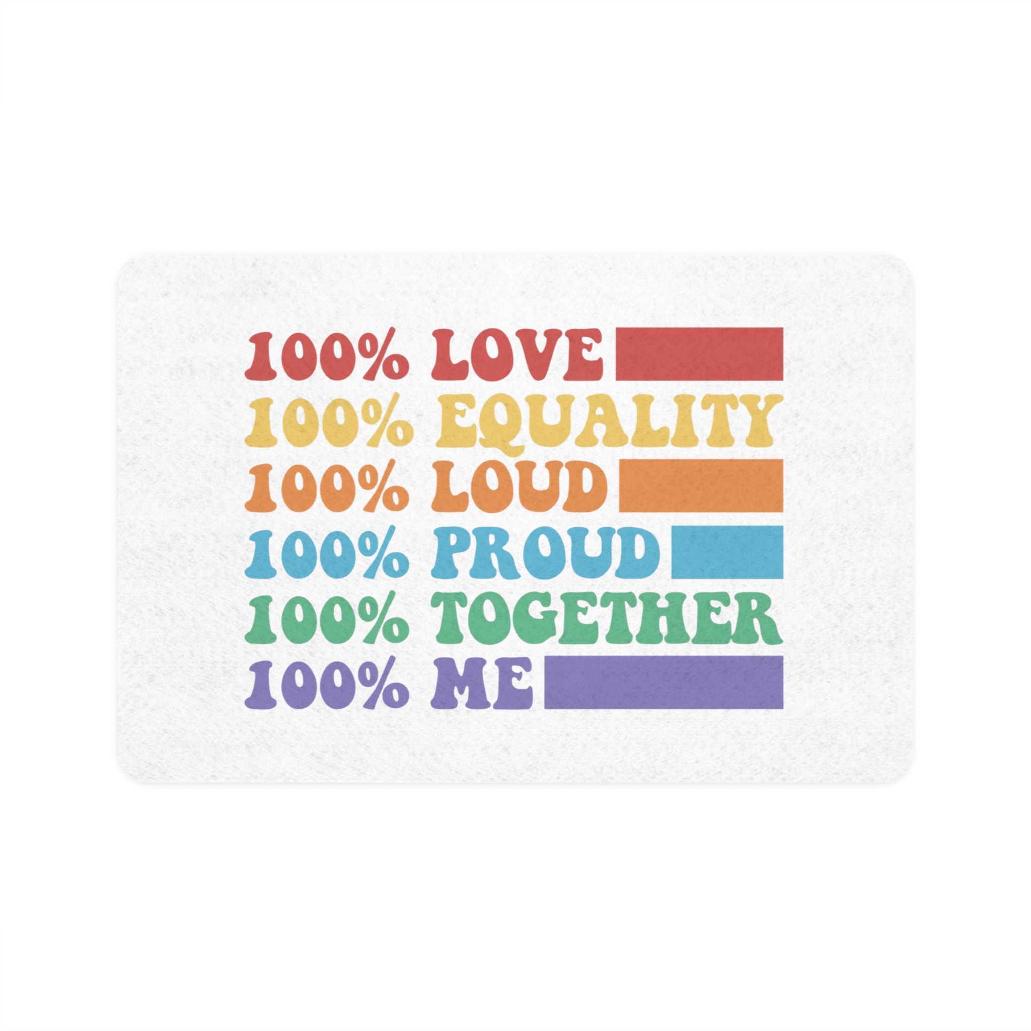 Pride Lgbt Gay Typography T Shirt Design Pet Food Mat 12x18