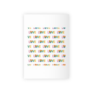 Rainbow Love Lettering Seamless Pattern Happy Pride Minimalistic Background With Simple Text Gift Wrapping Paper Rolls 1pc