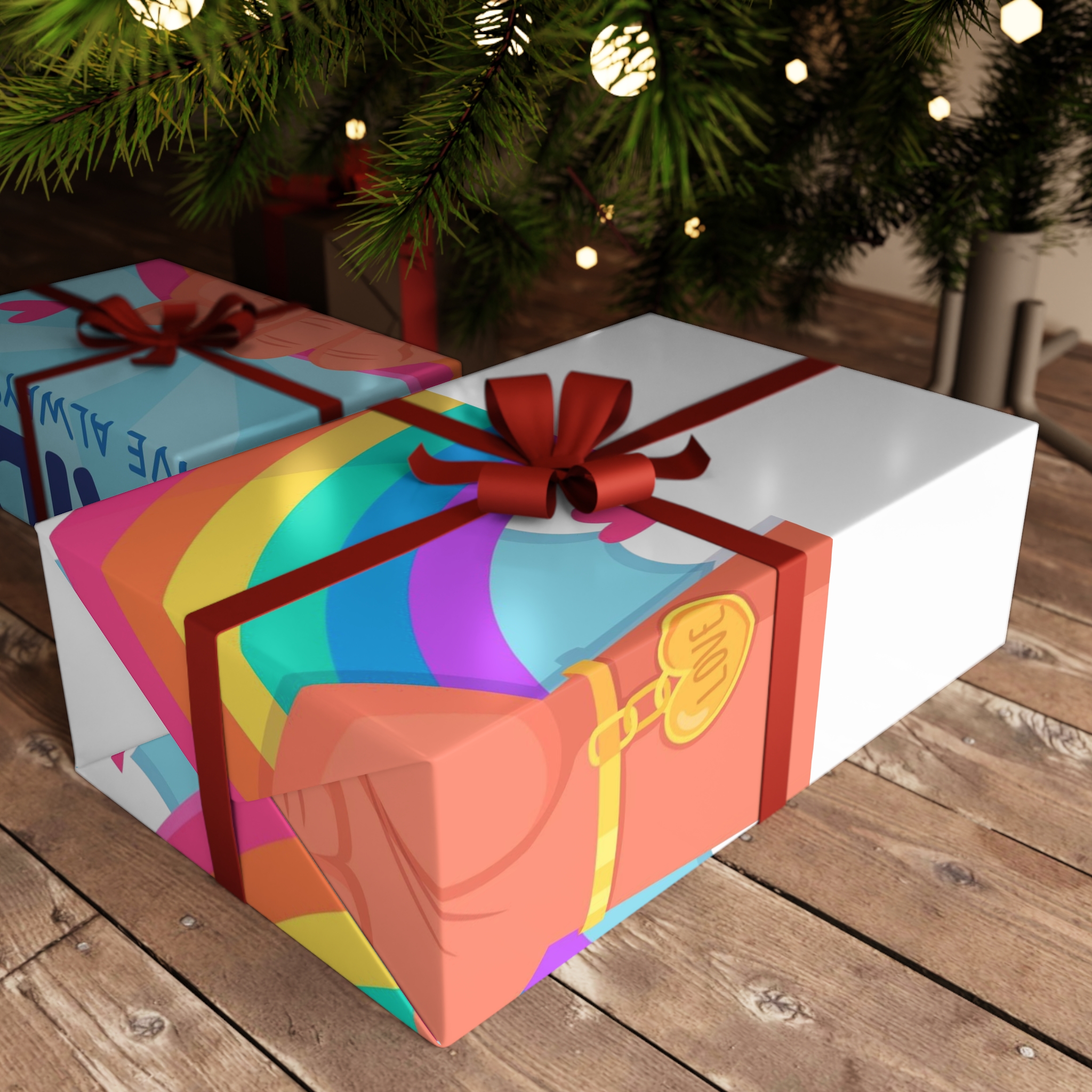 Pride Day Concept Gift Wrapping Paper Sheets 1pc - Image 3