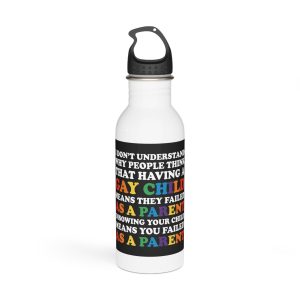 Pride Gay Lgbt Rainbow Tshirt Design(1) Stainless Steel Water Bottle